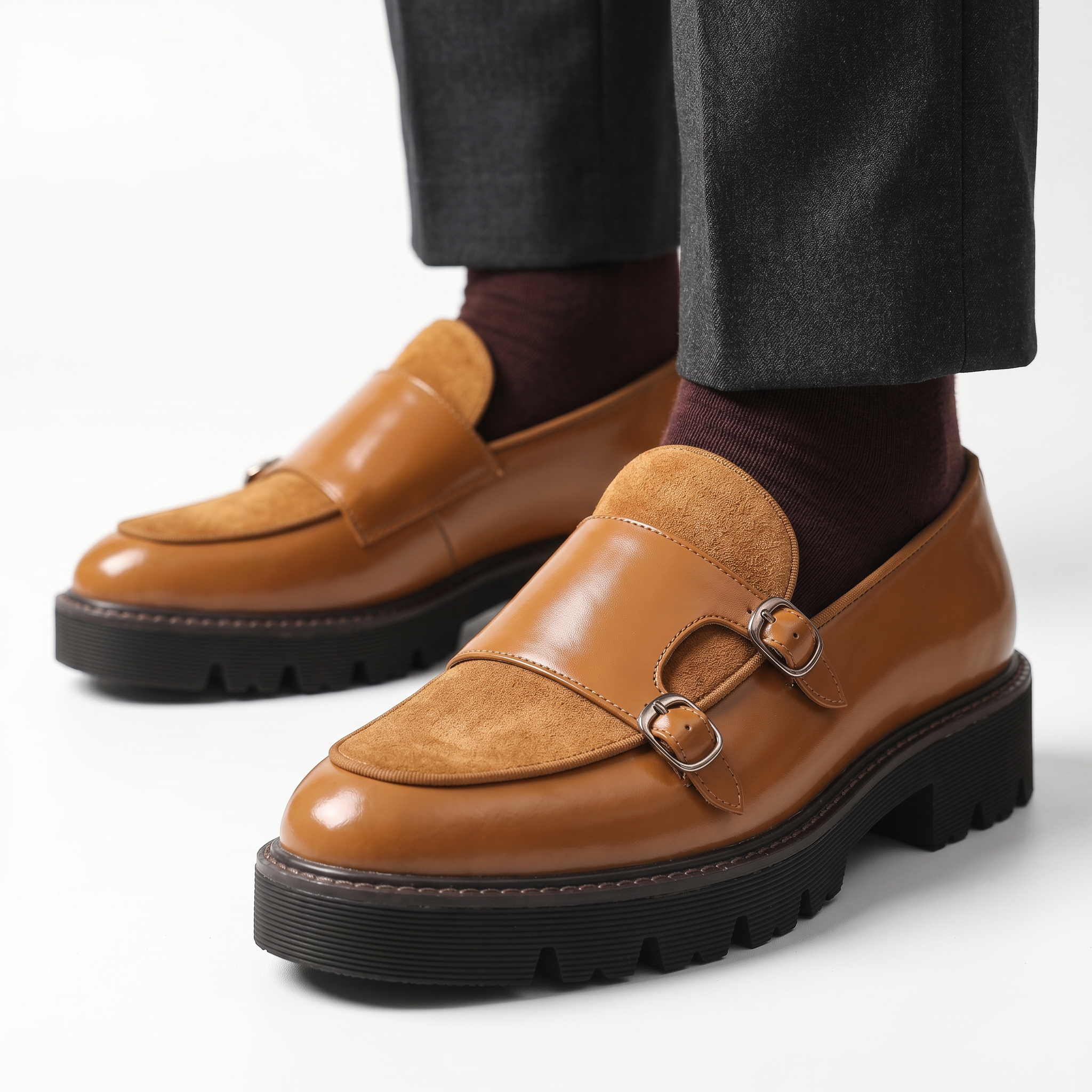 Luciano Leather Monkstrap Shoe