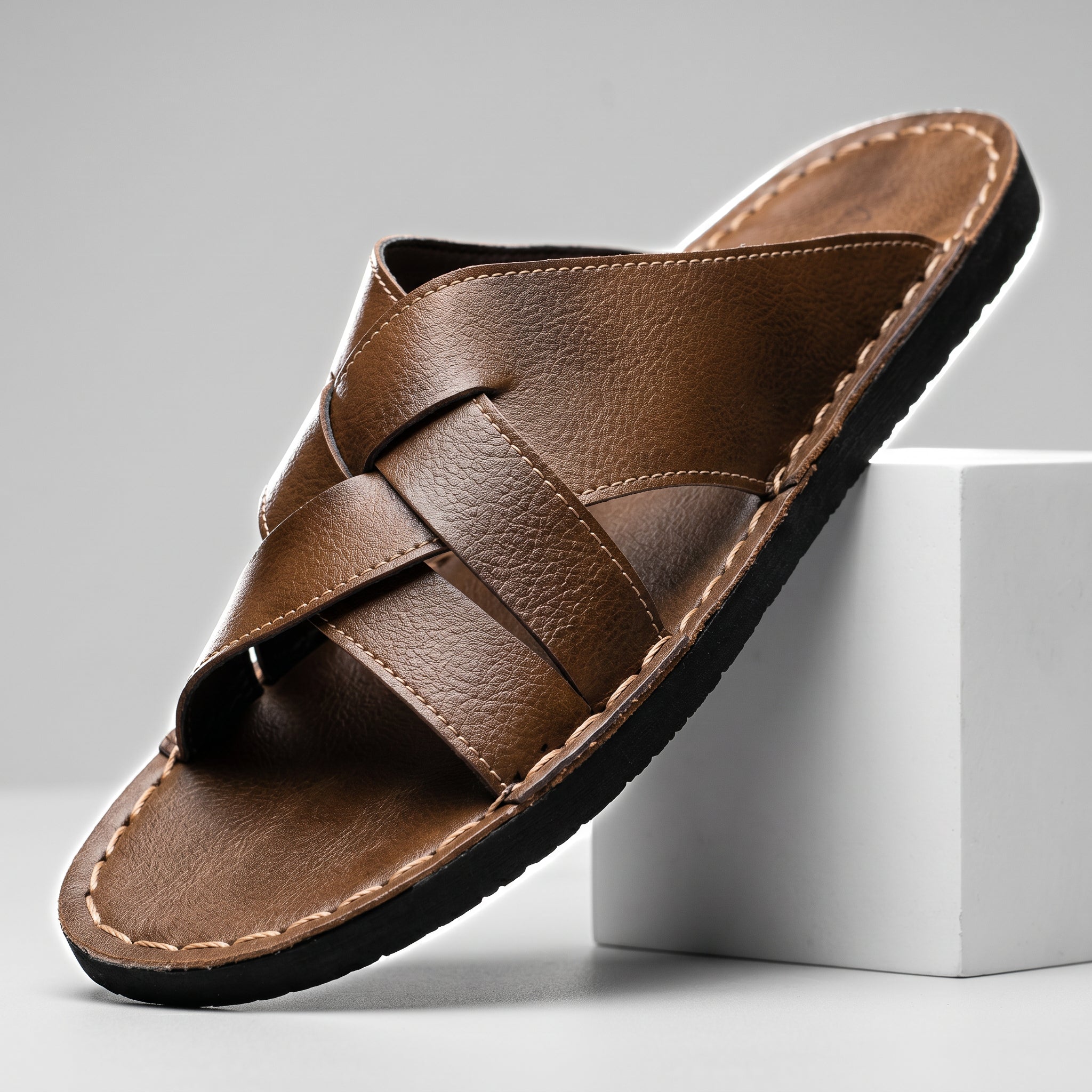 Nova Leather Slide Sandal