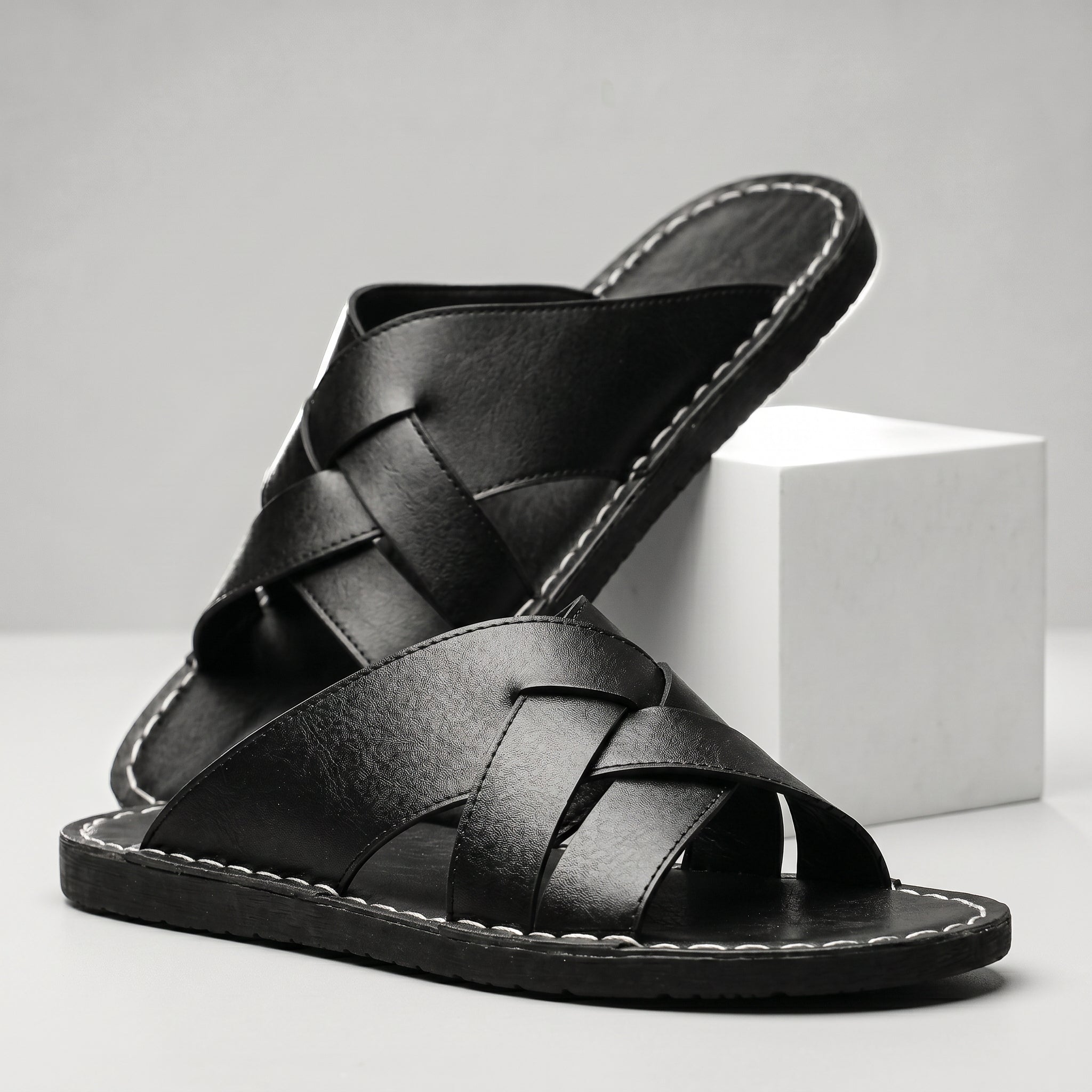 Nova Leather Slide Sandal