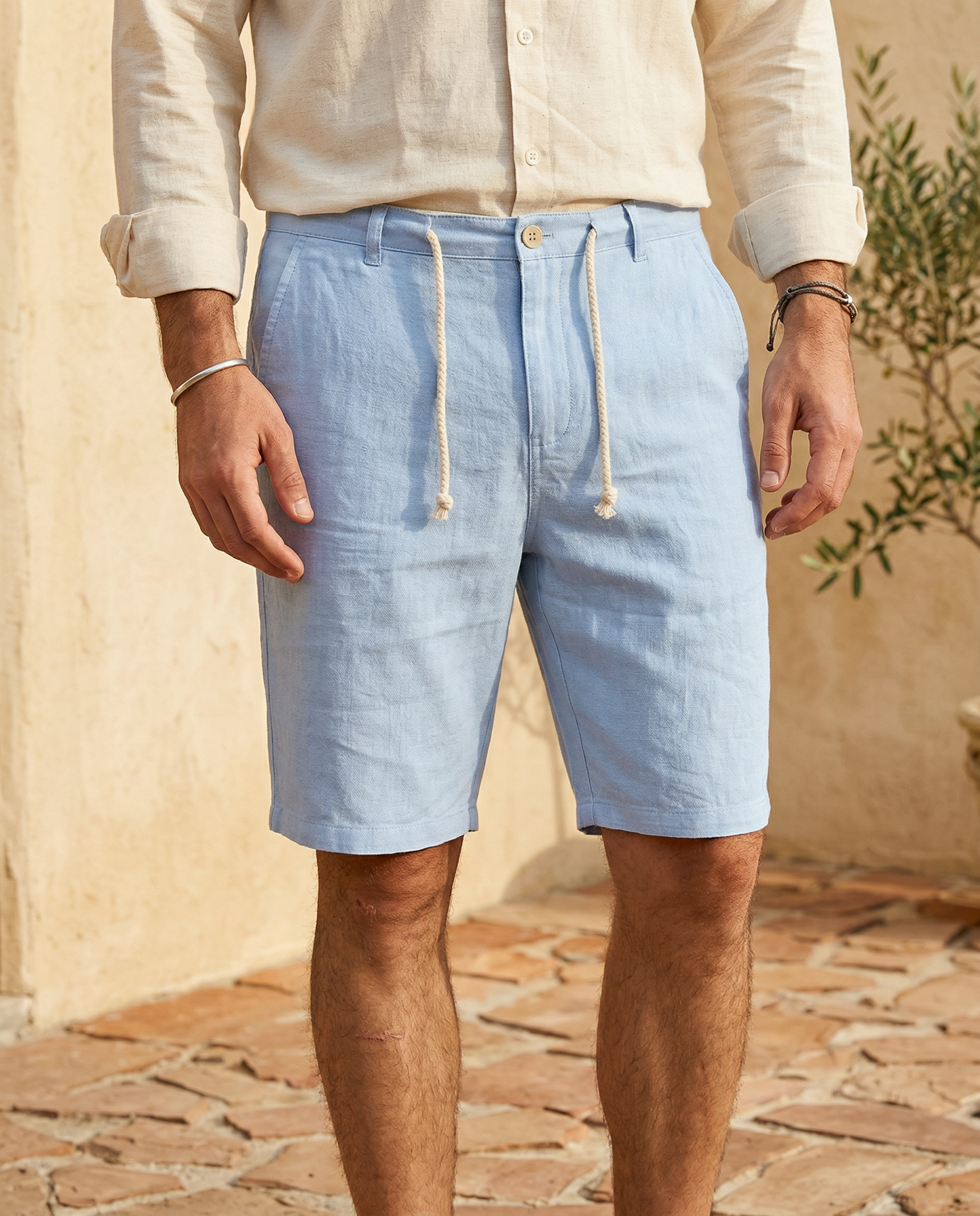 Edward Cavalli Linen Chino Shorts
