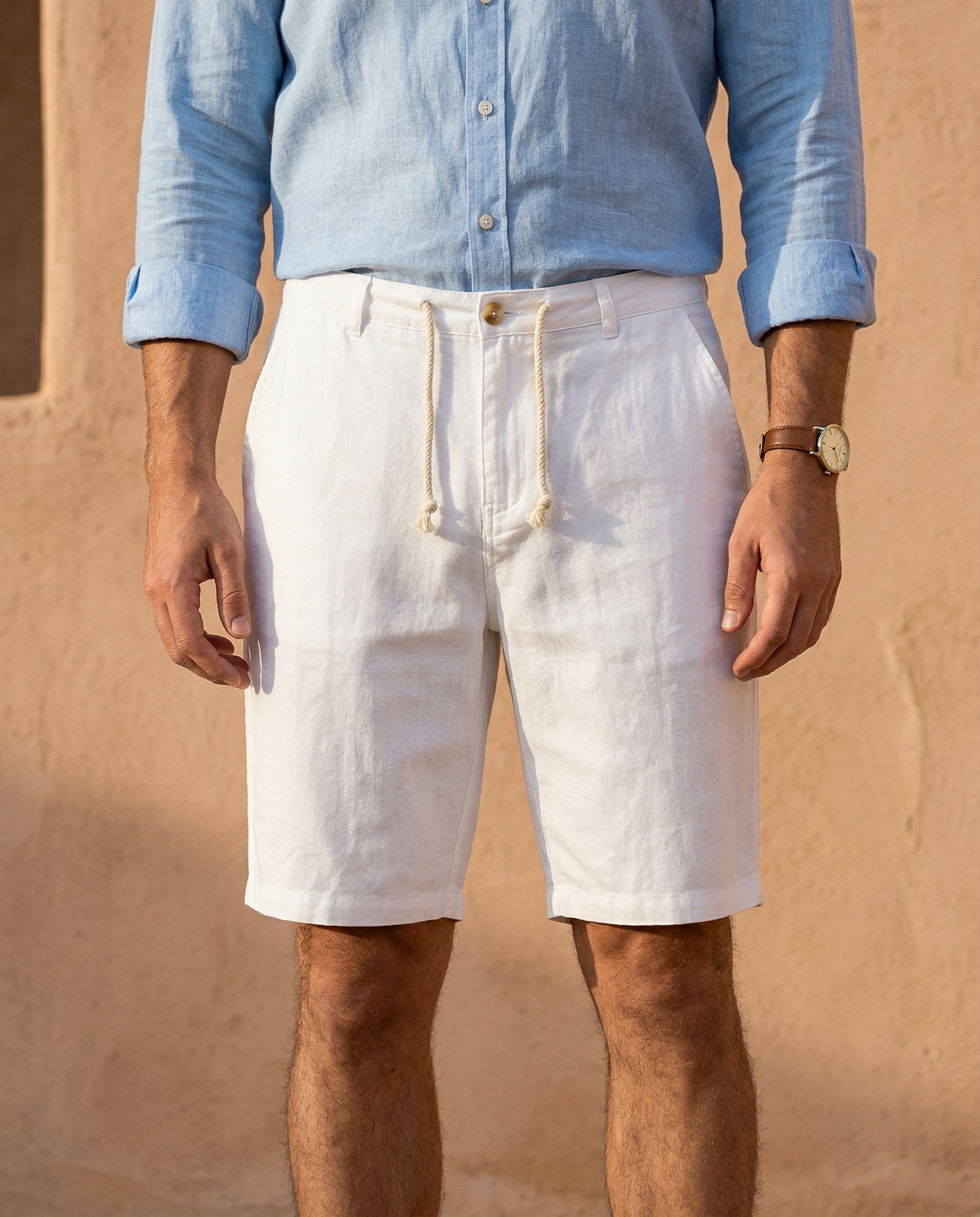 Edward Cavalli Linen Chino Shorts