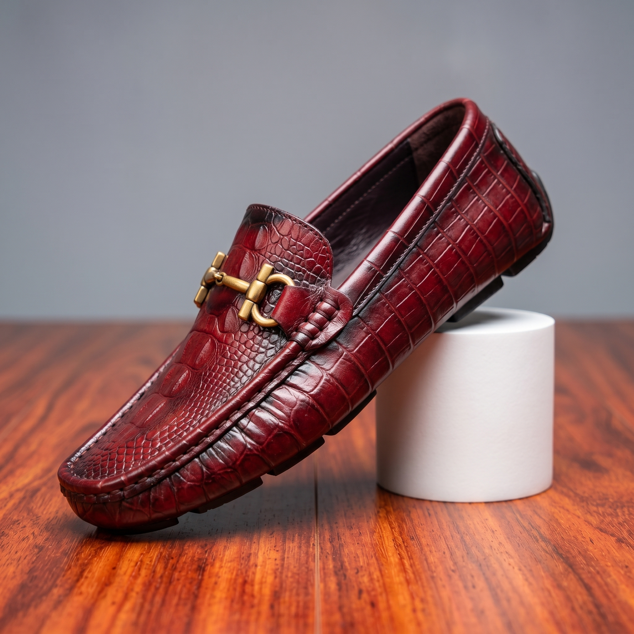 Costanzo Crocskin Leather Loafer