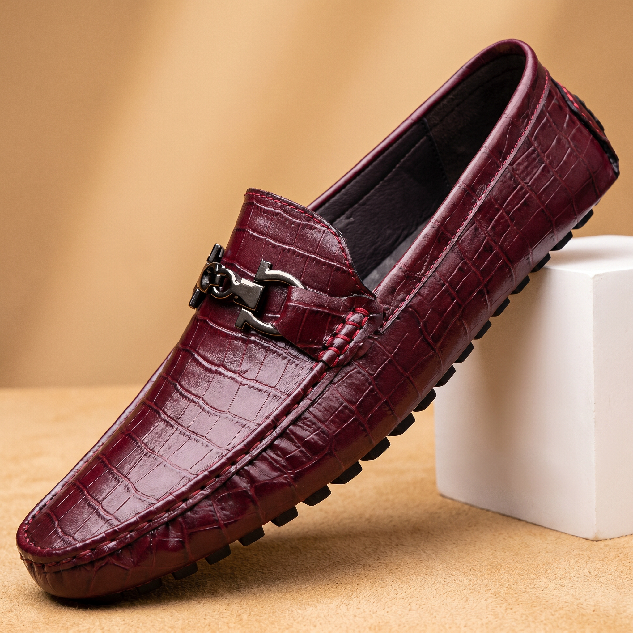 Gustafson Crocskin Leather Loafer