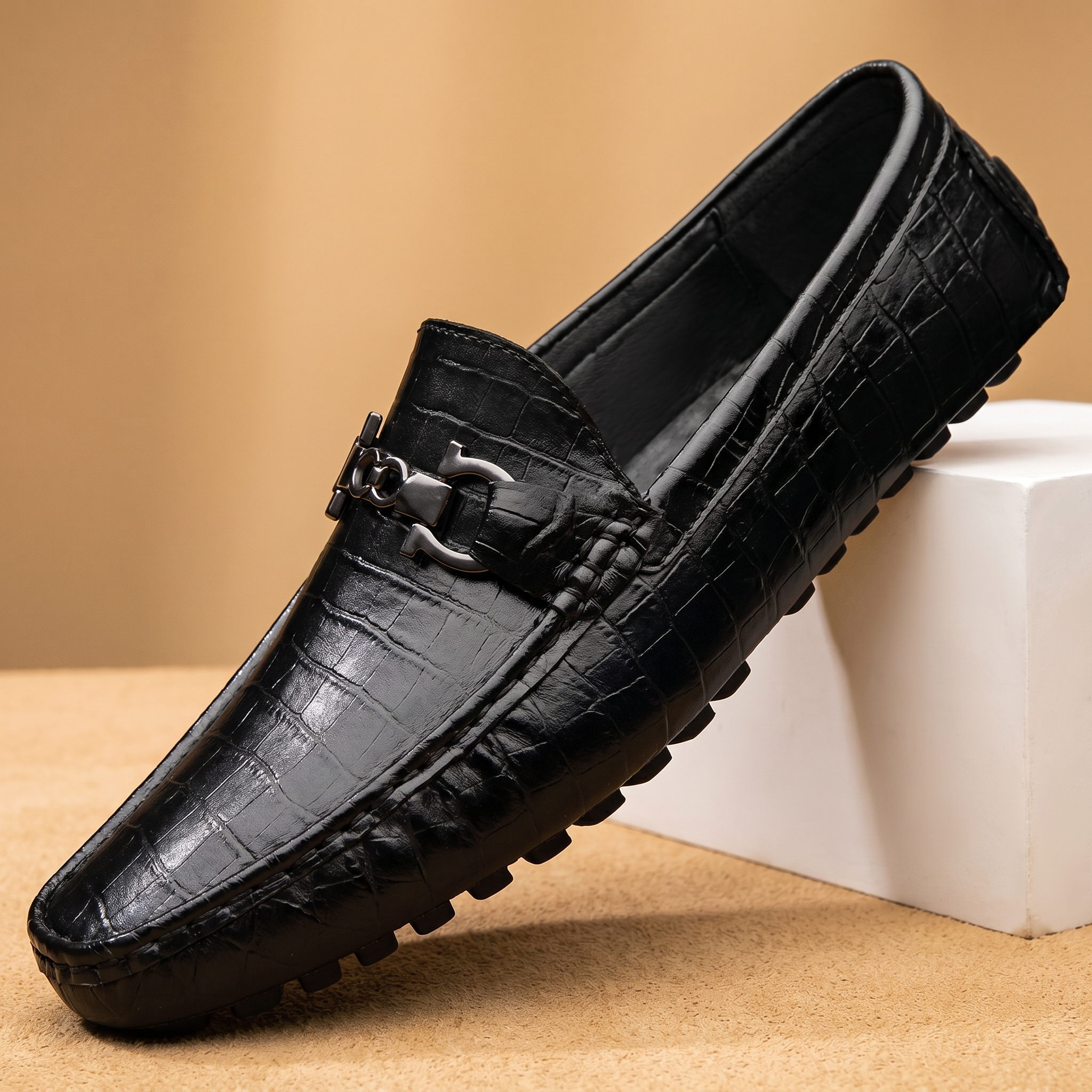 Gustafson Crocskin Leather Loafer