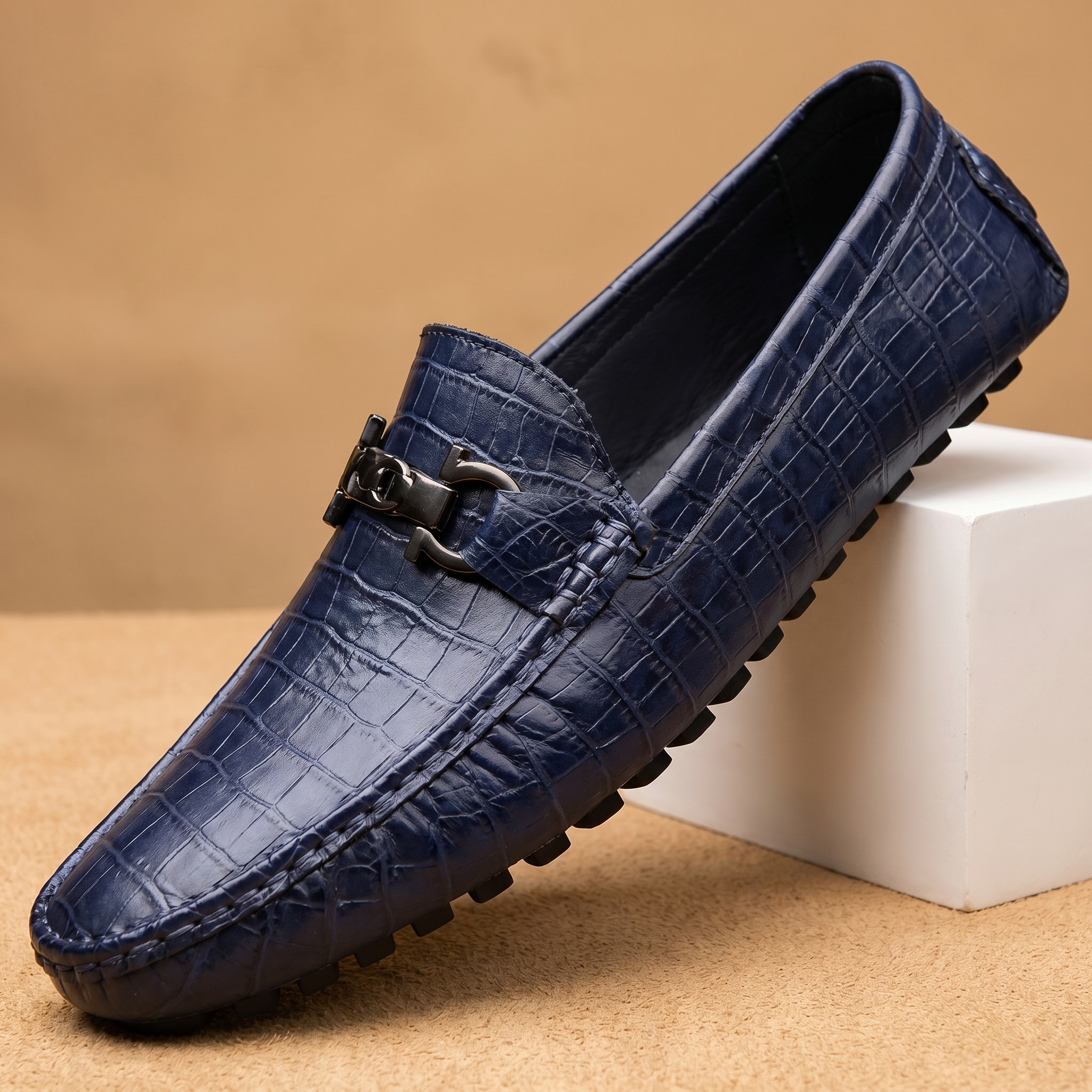 Gustafson Crocskin Leather Loafer