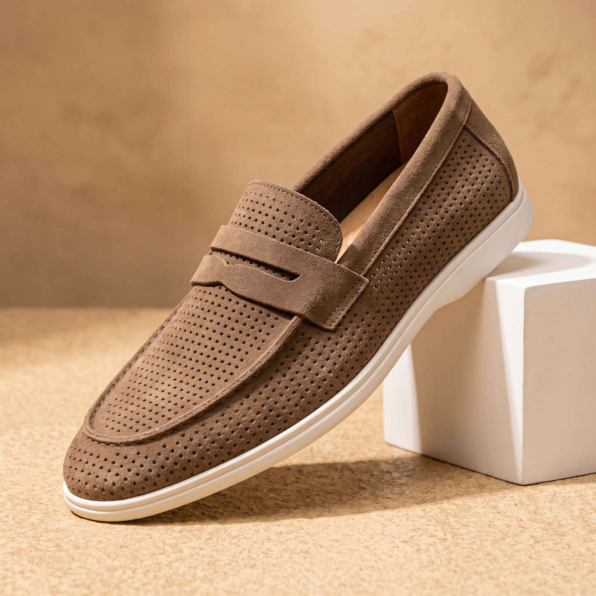 Enzo Perforated Leather Loafer