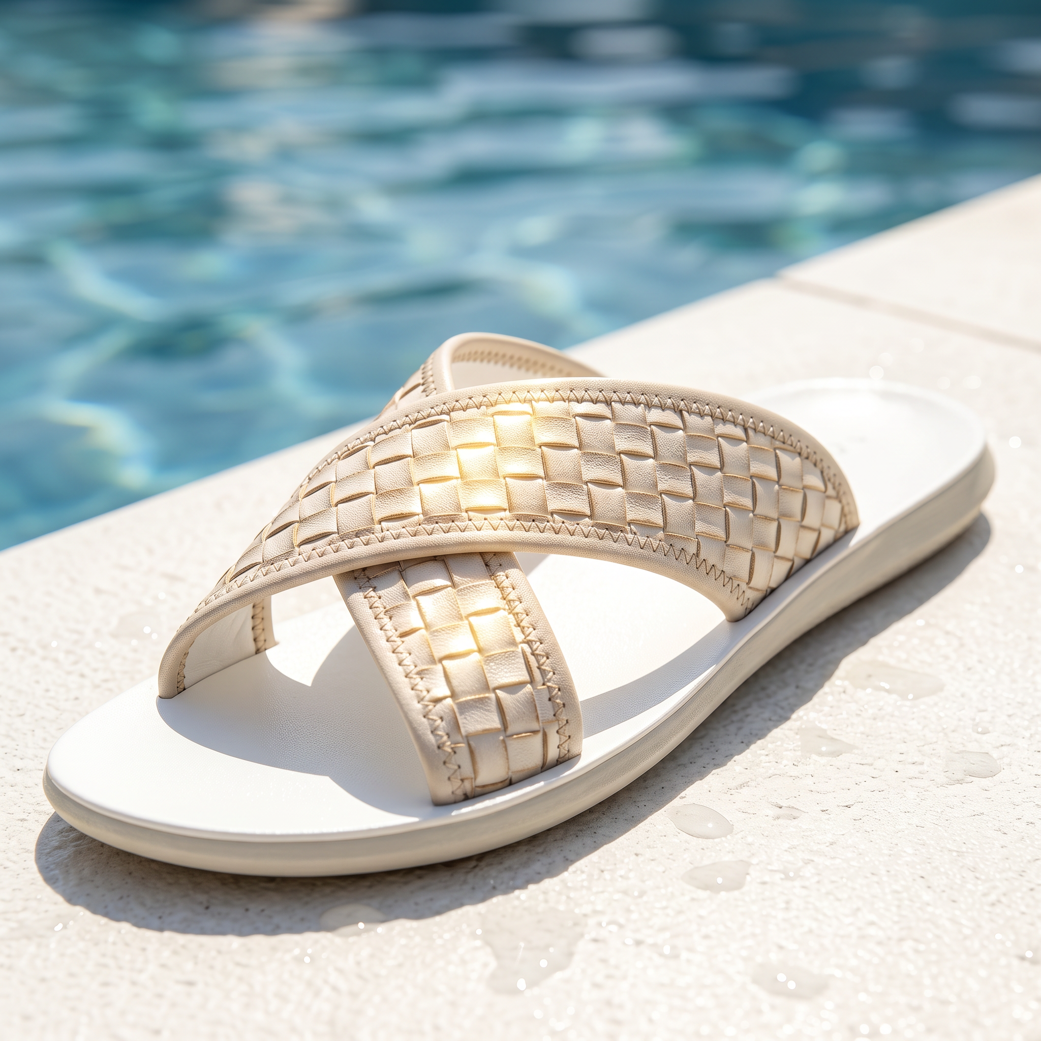 Arroyo Cross-Strap Leather Sandal