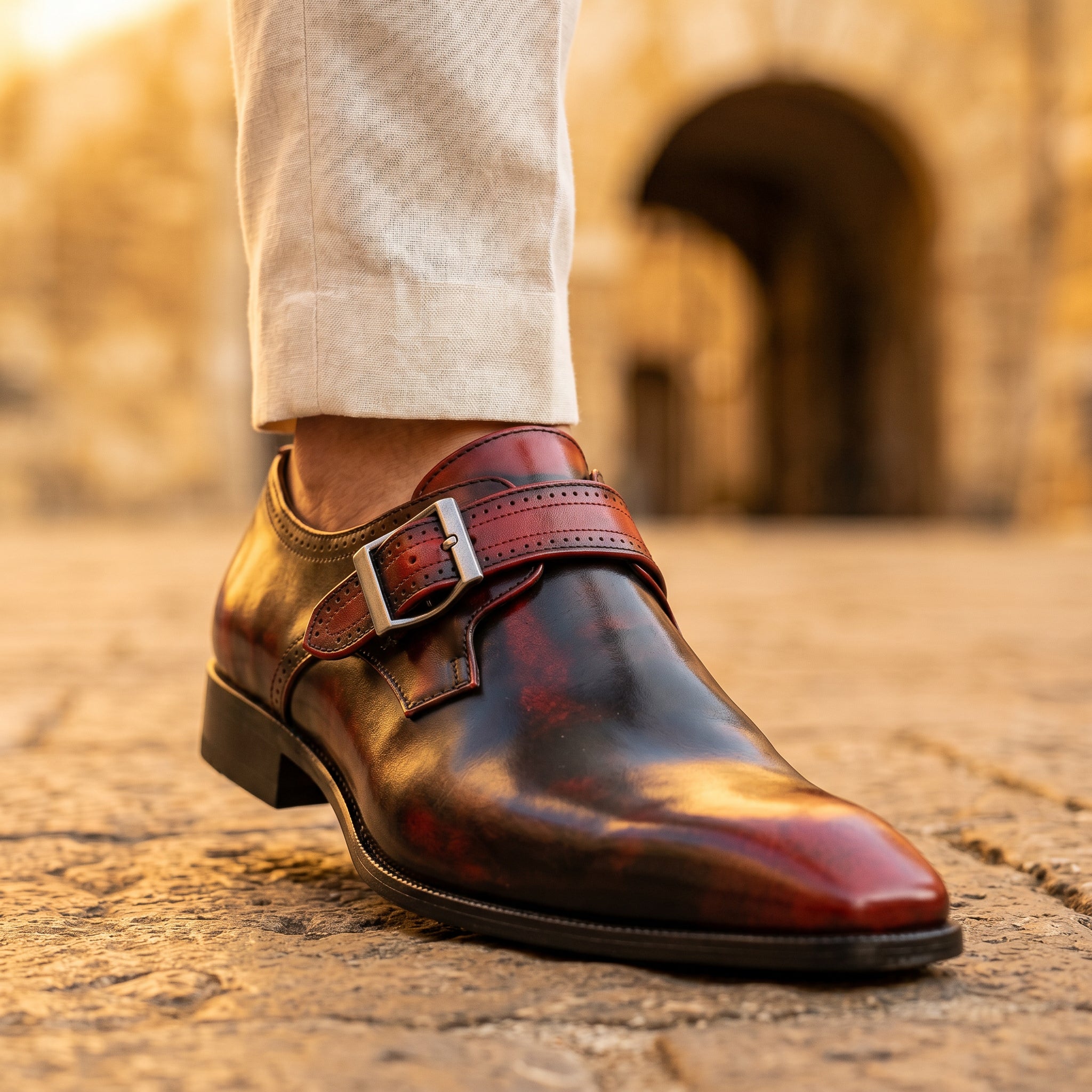Rousseau Leather Monkstrap