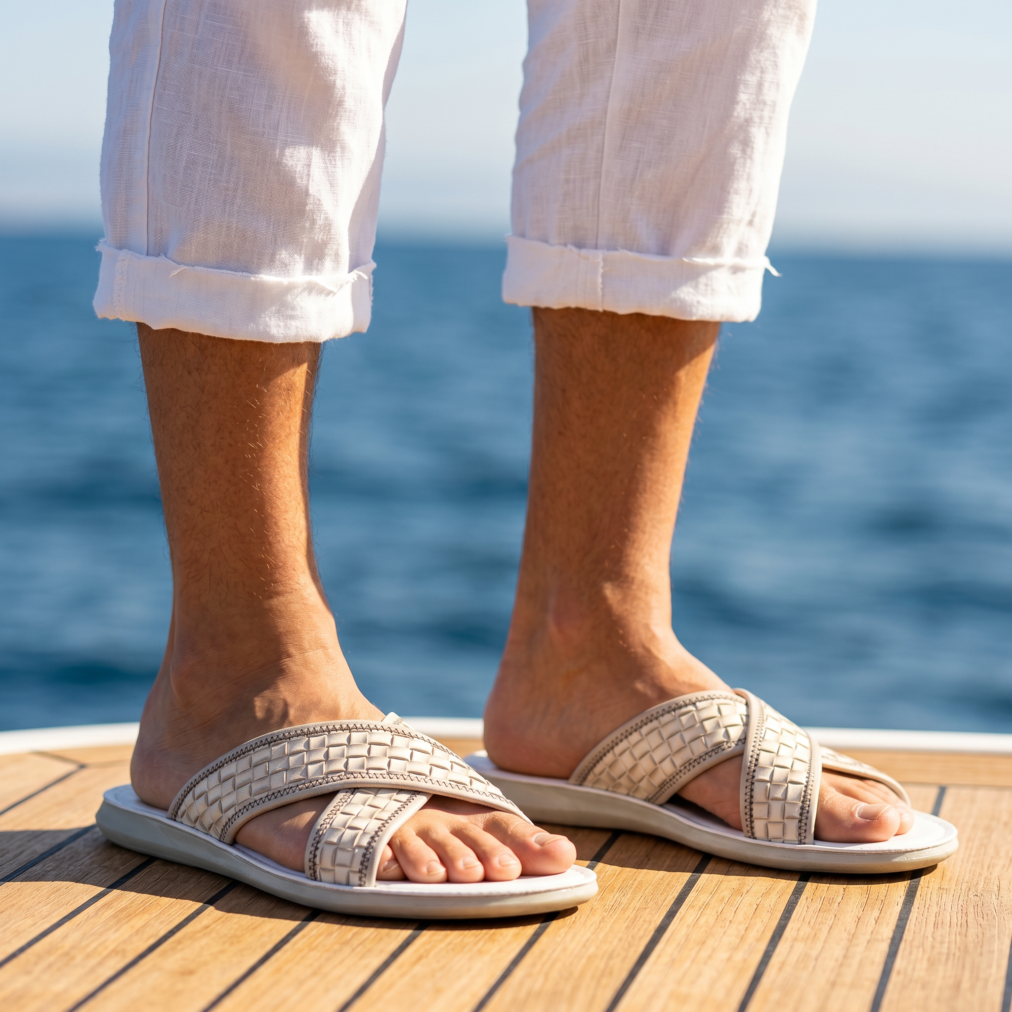 Arroyo Cross-Strap Leather Sandal
