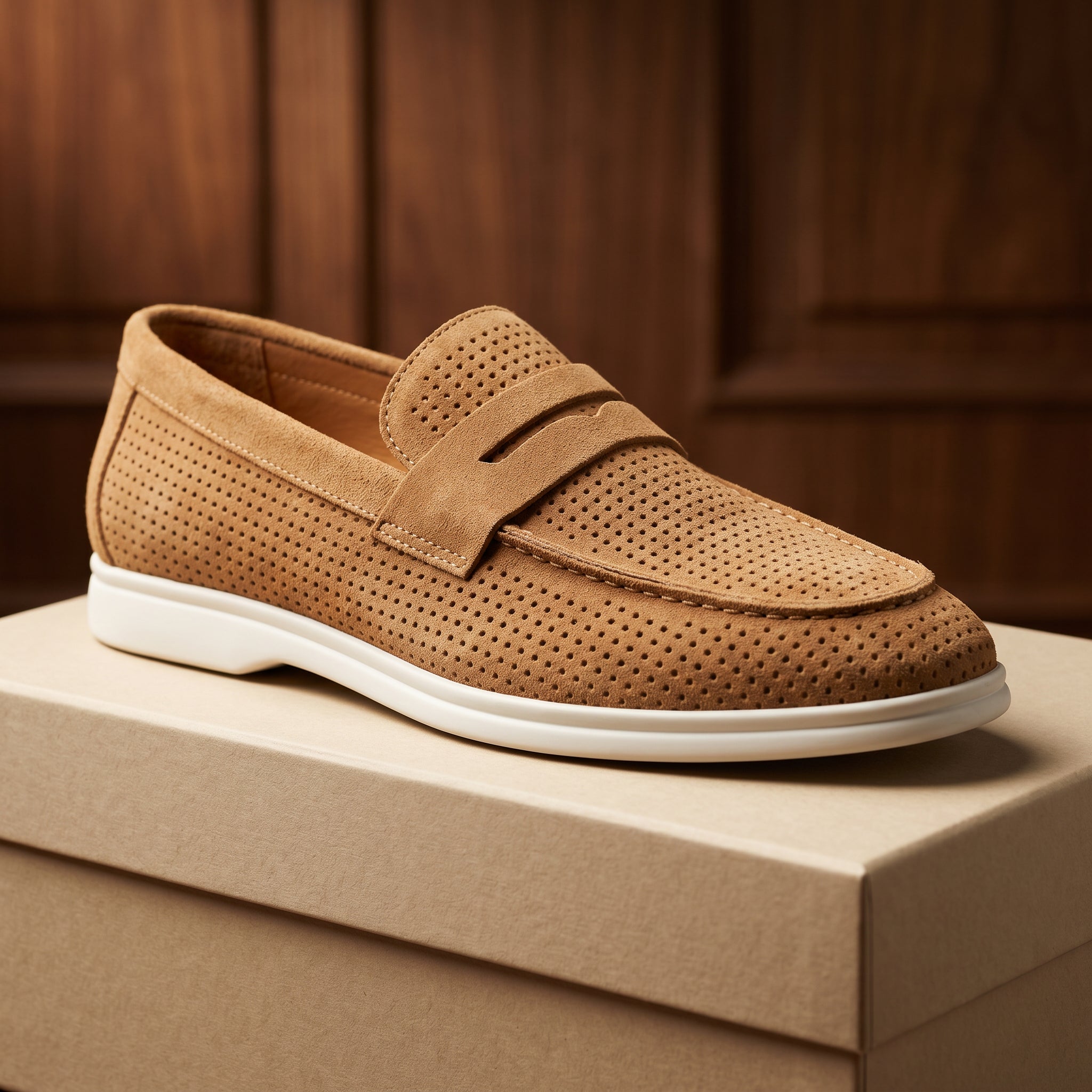 Enzo Perforated Leather Loafer