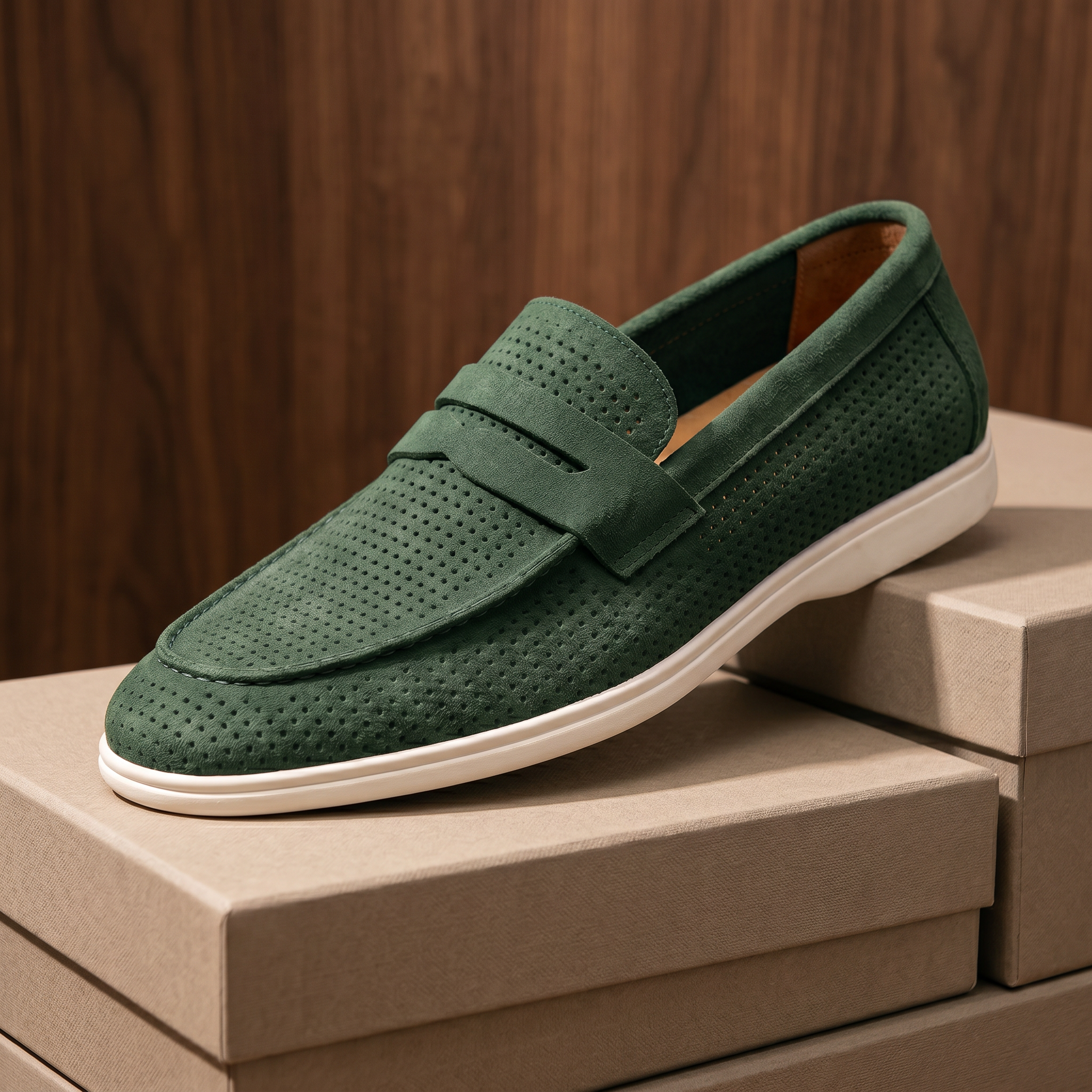 Enzo Perforated Leather Loafer