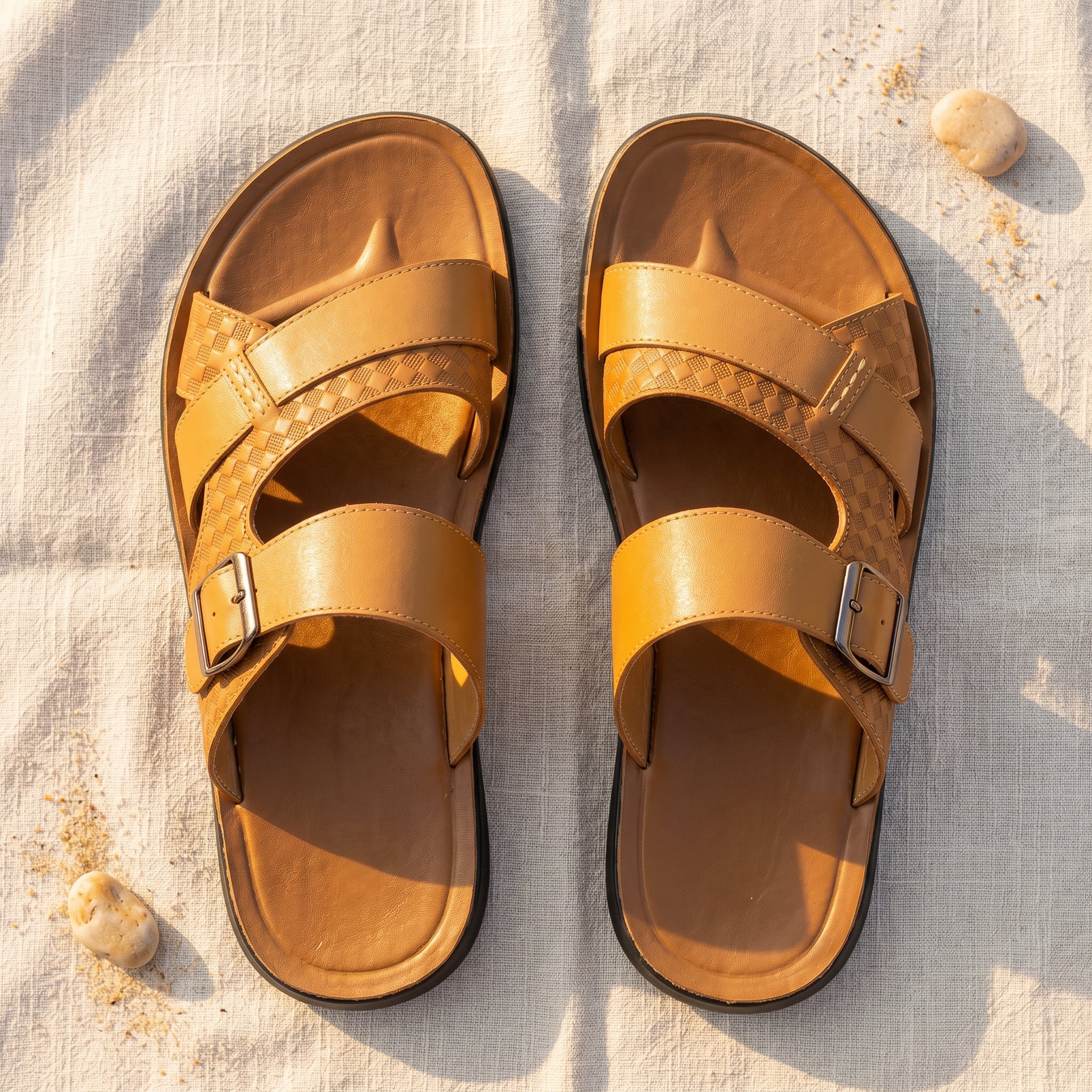 Coral Leather Sandal