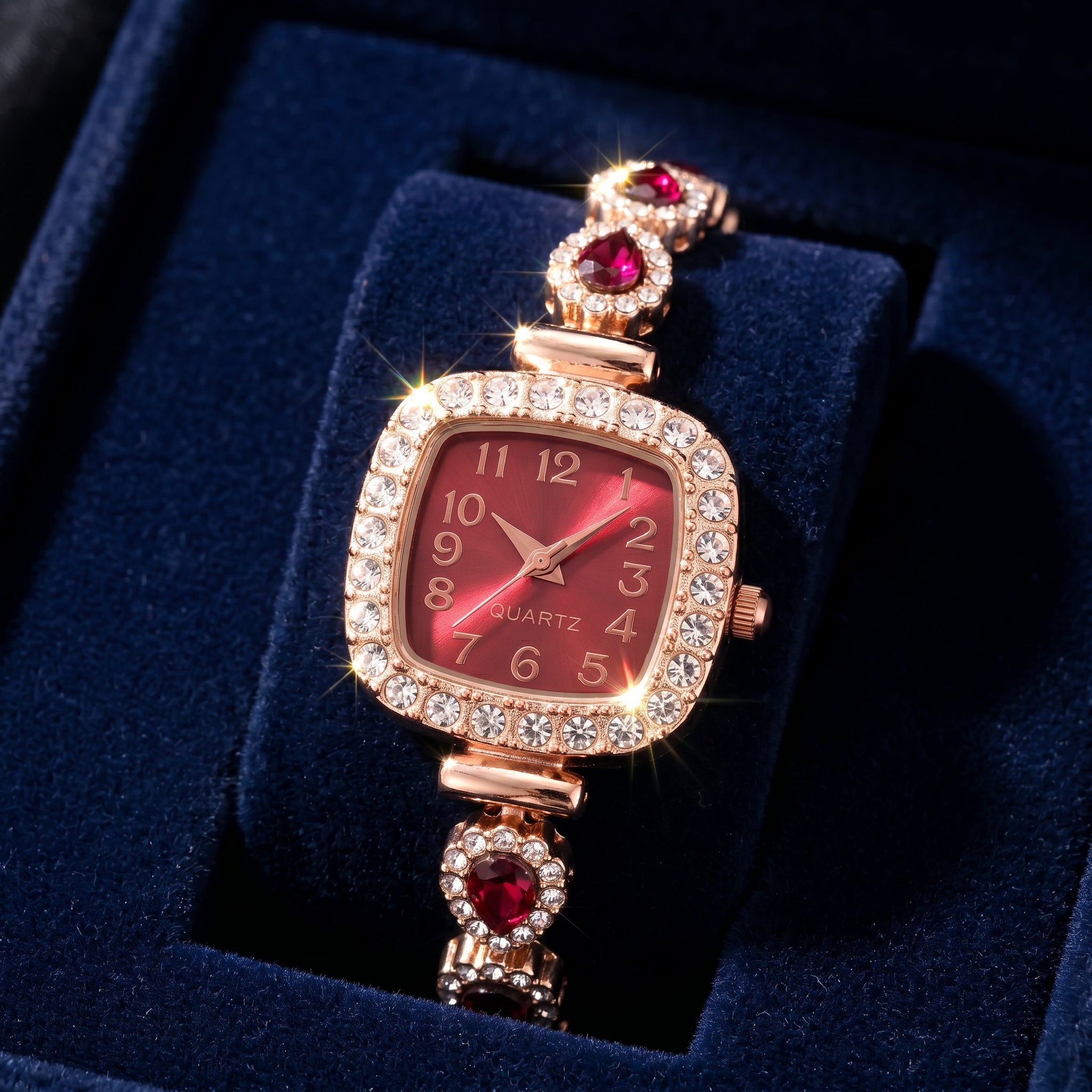 Aurelia Rhinestone Bracelet Watch