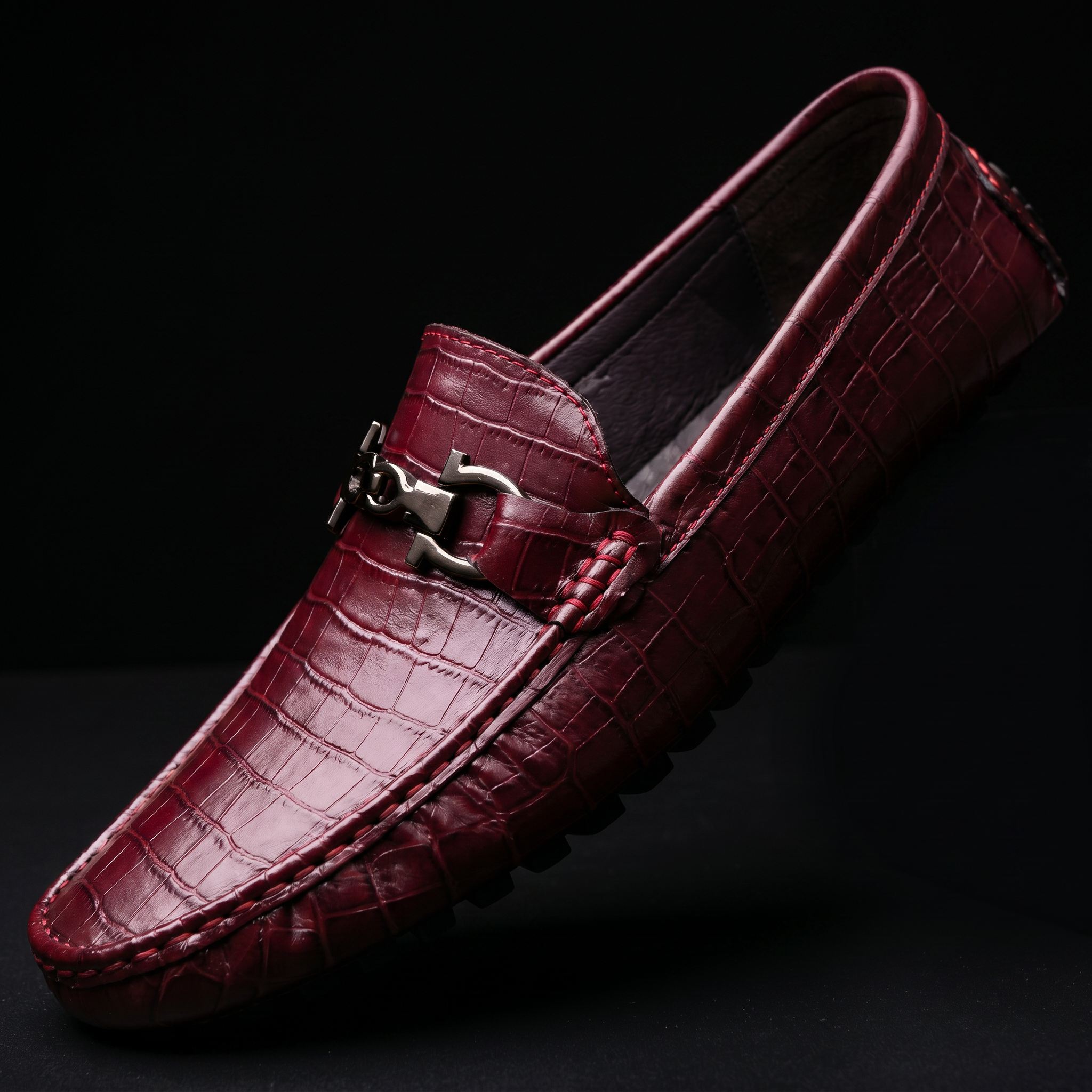 Gustafson Crocskin Leather Loafer