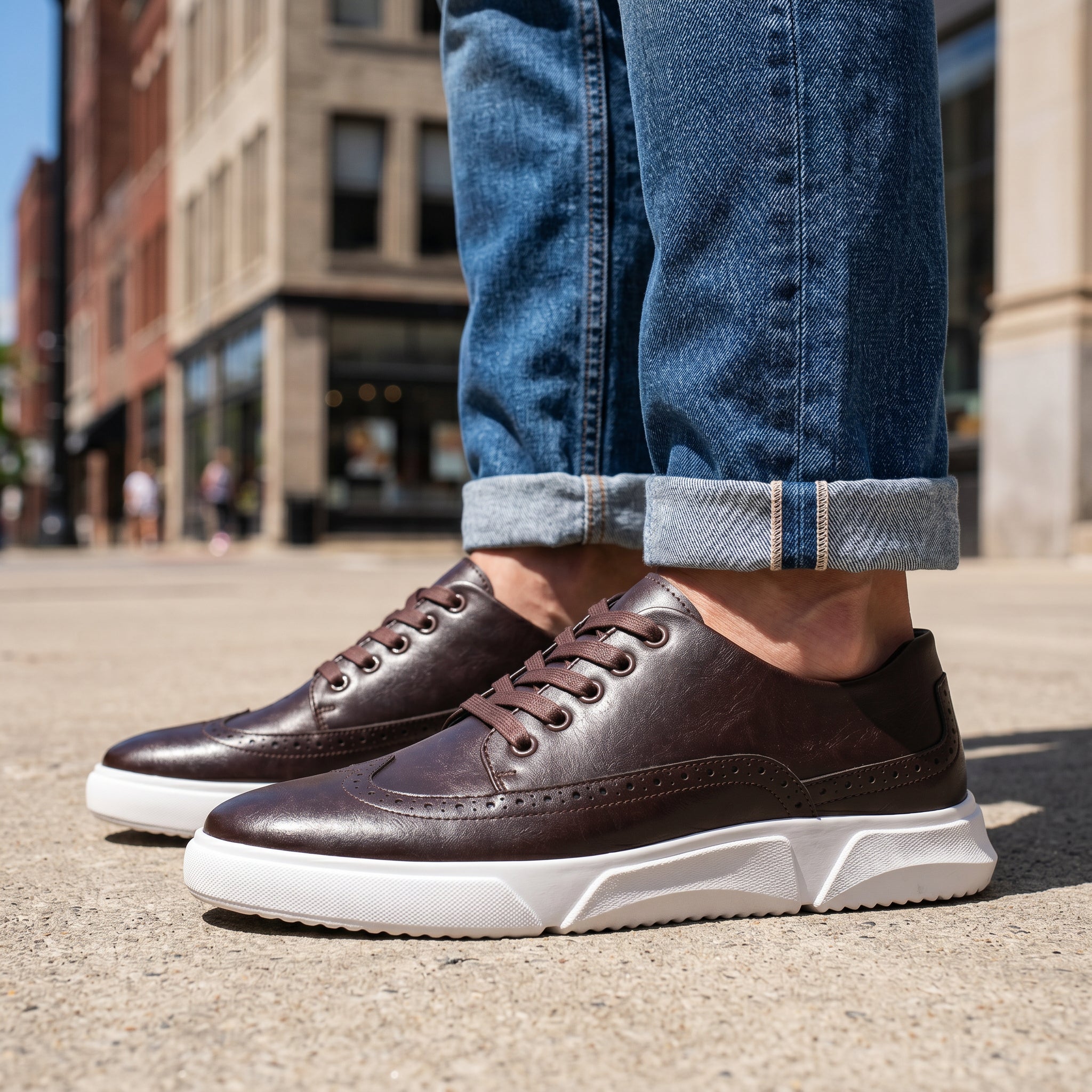 Gideon Leather Brogue Sneaker