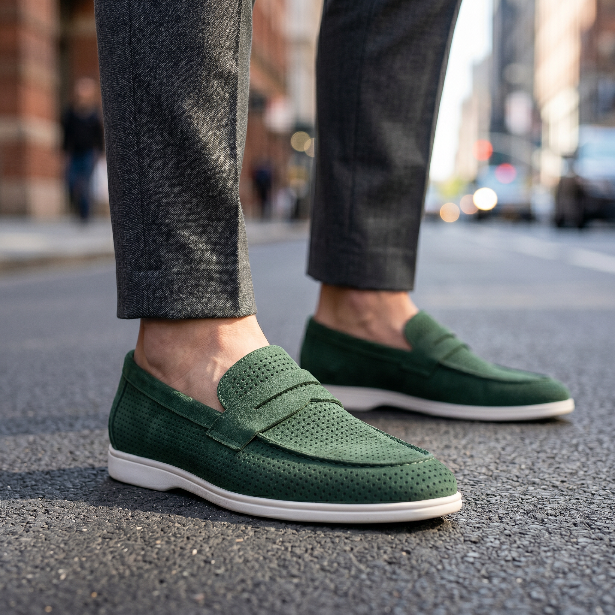 Enzo Perforated Leather Loafer