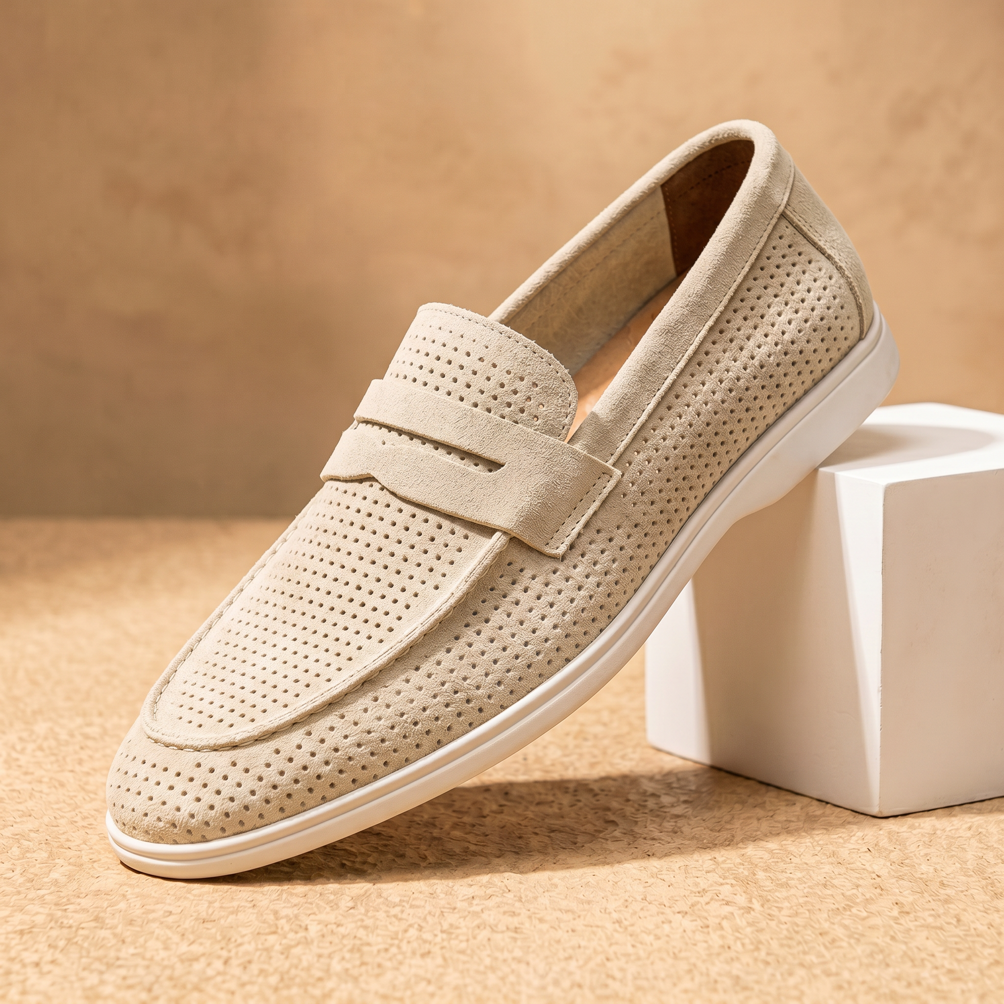 Enzo Perforated Leather Loafer