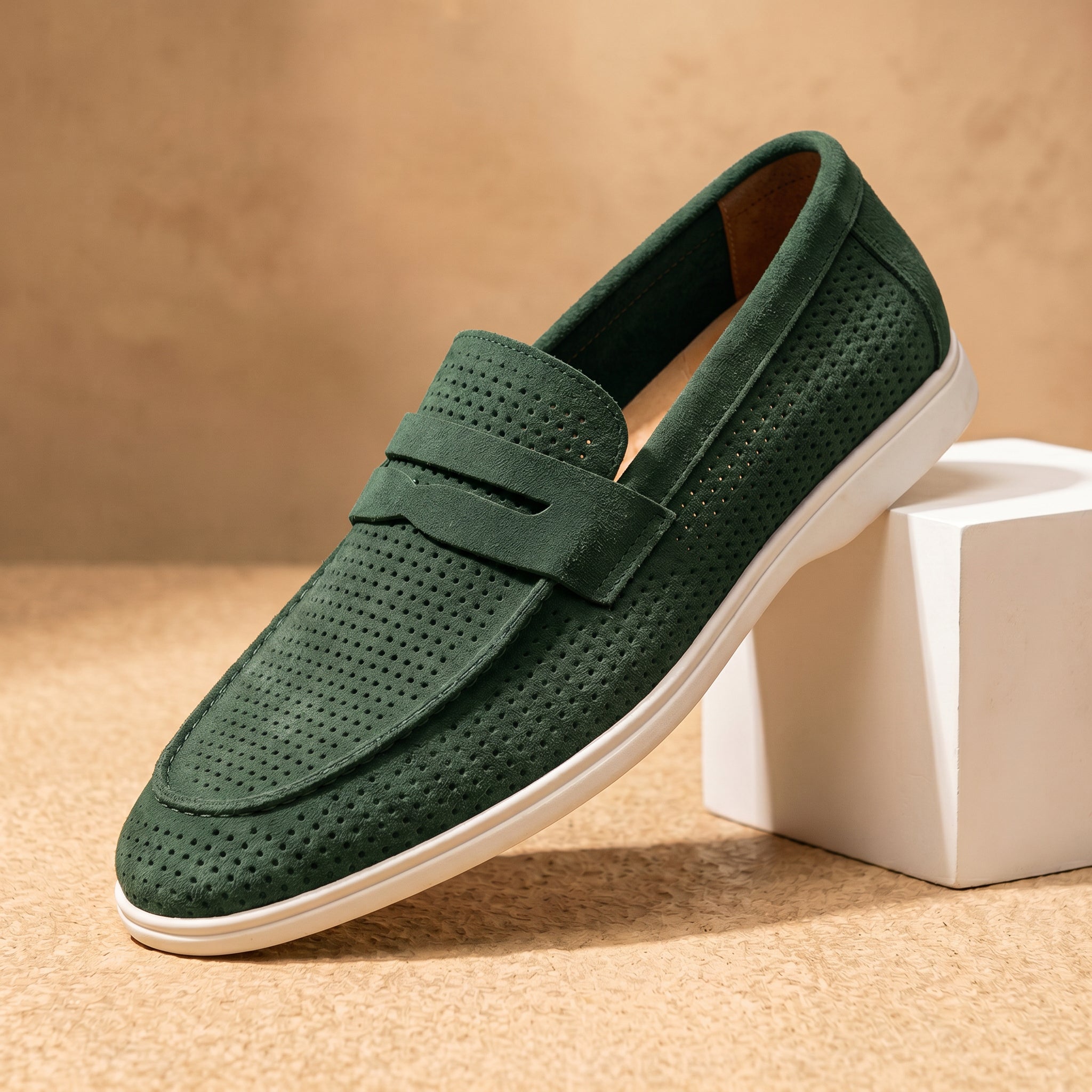 Enzo Perforated Leather Loafer