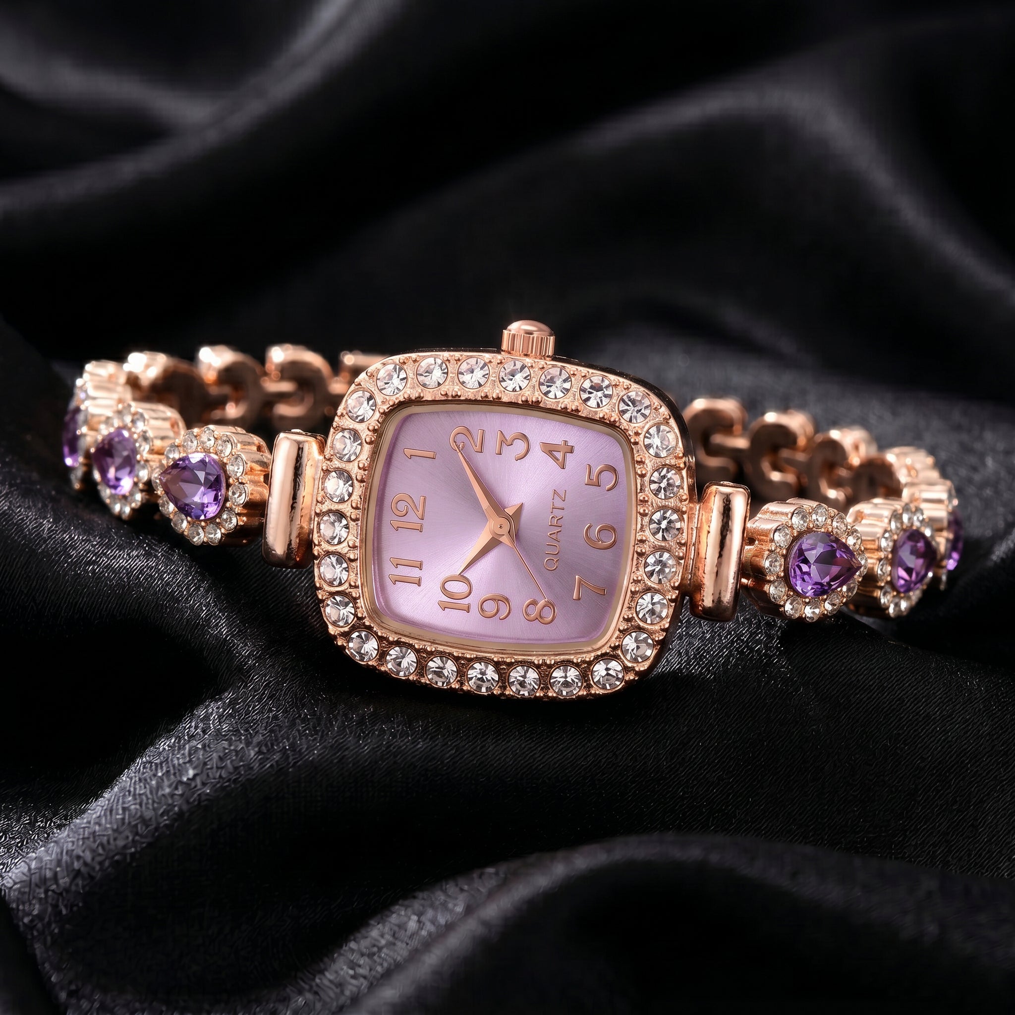 Aurelia Rhinestone Bracelet Watch