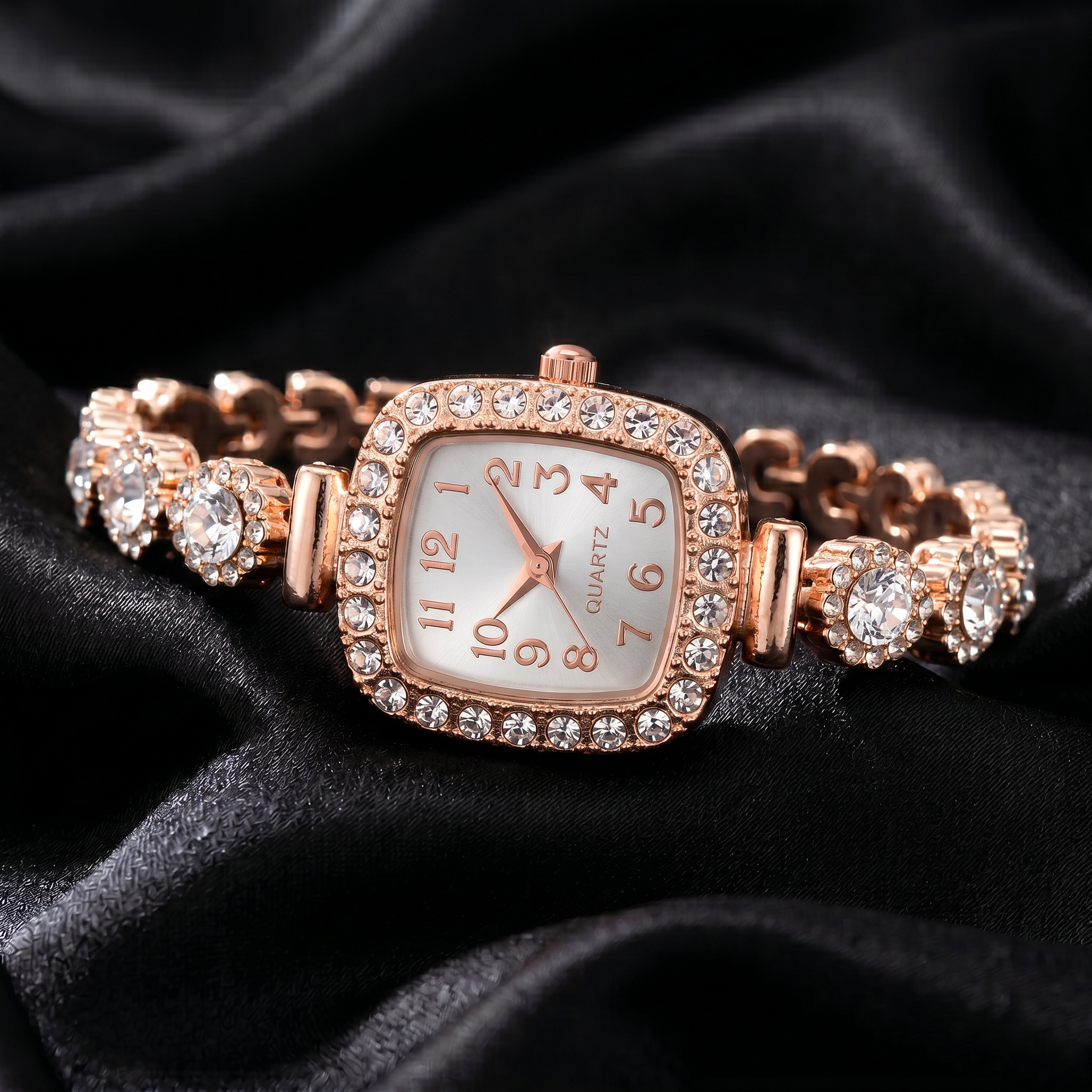 Aurelia Rhinestone Bracelet Watch