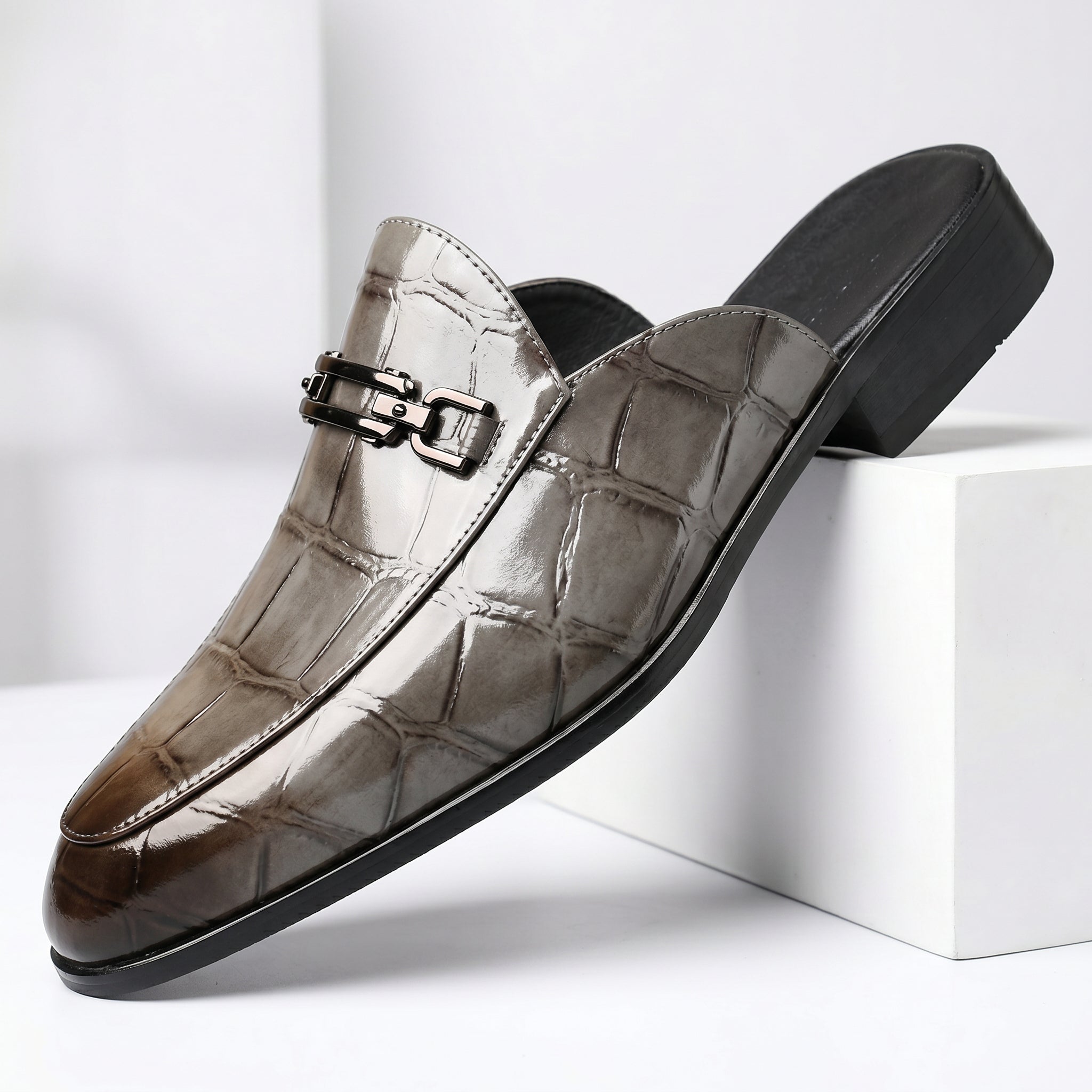Montero Crocskin Mule