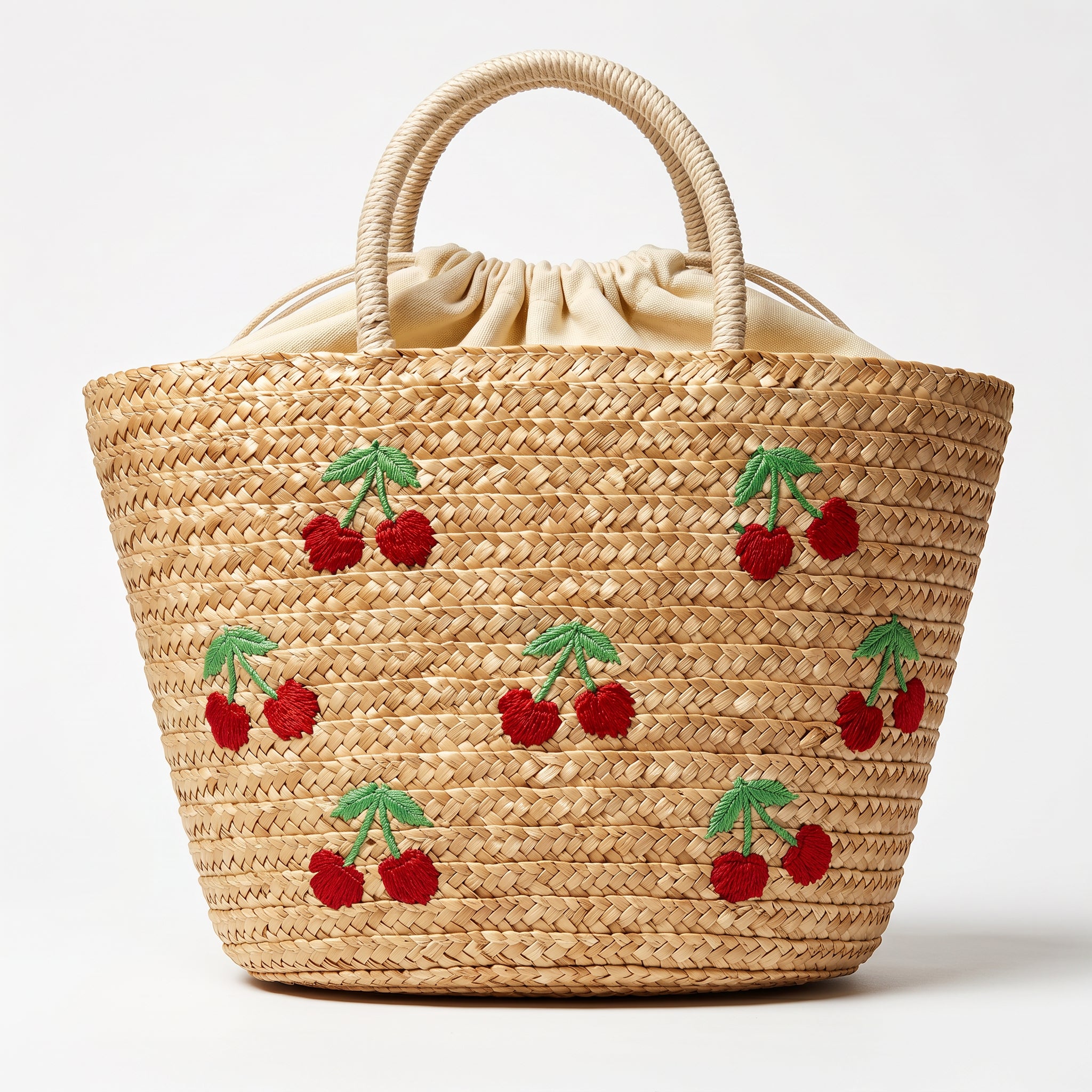 Fruitful Straw Tote Bag