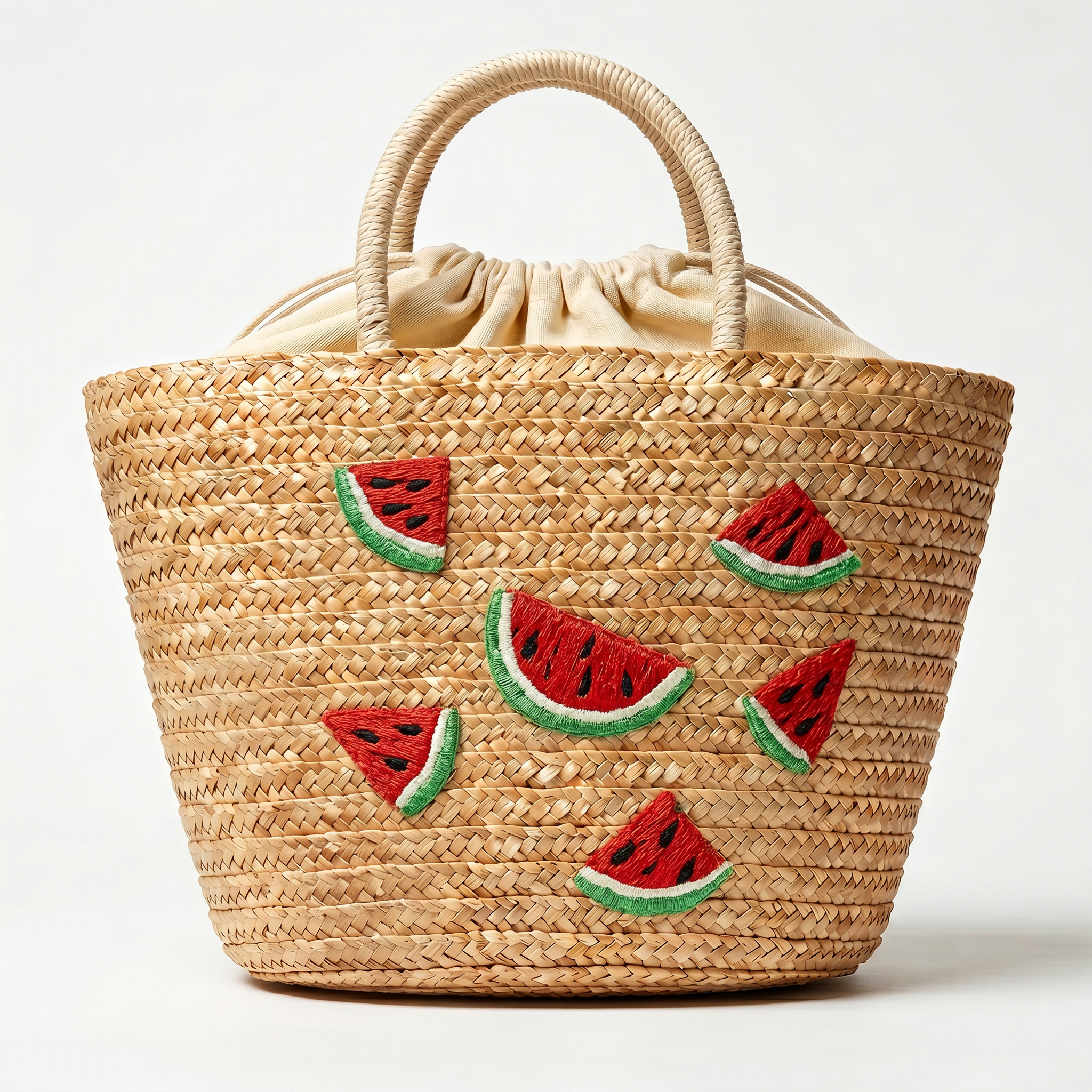 Fruitful Straw Tote Bag