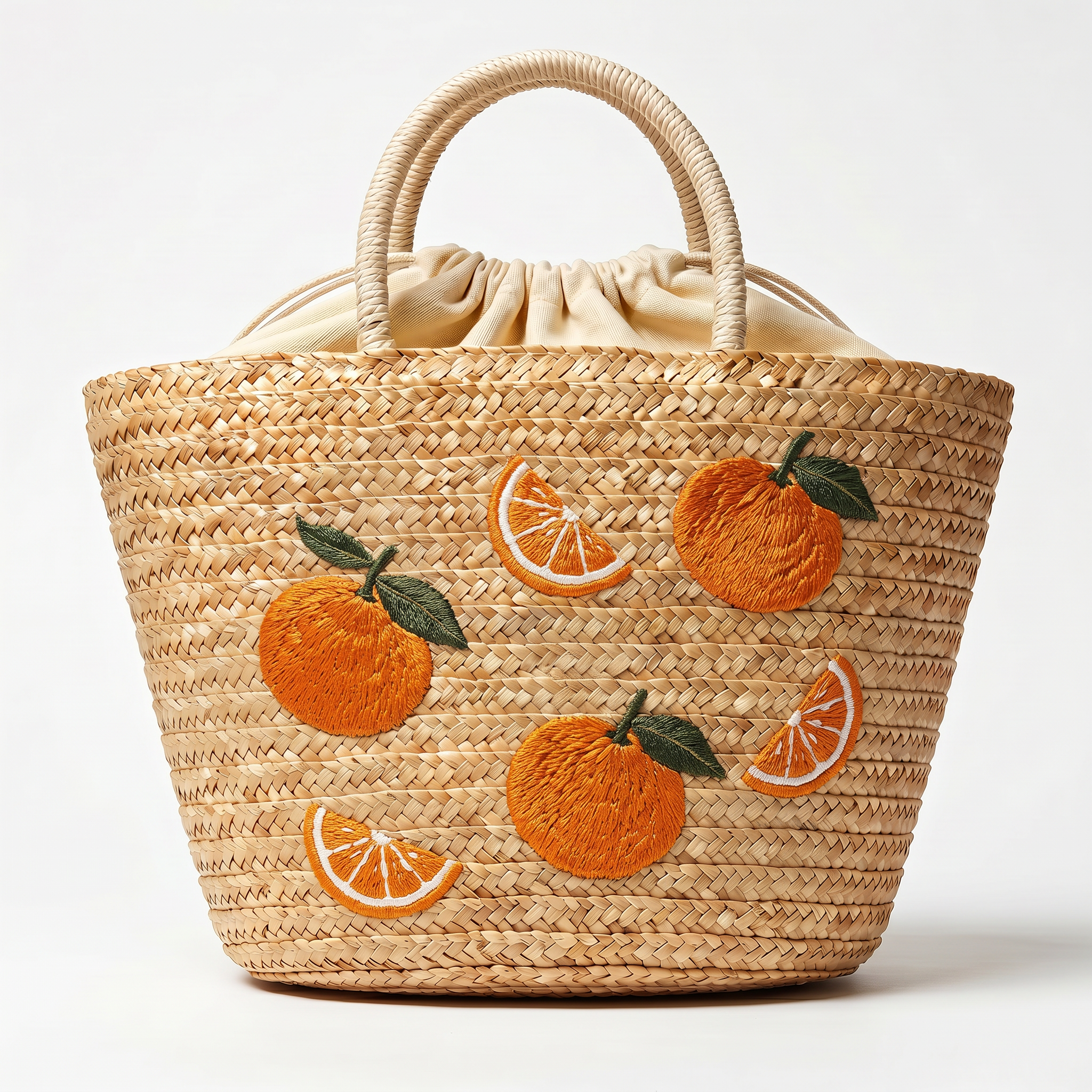Fruitful Straw Tote Bag