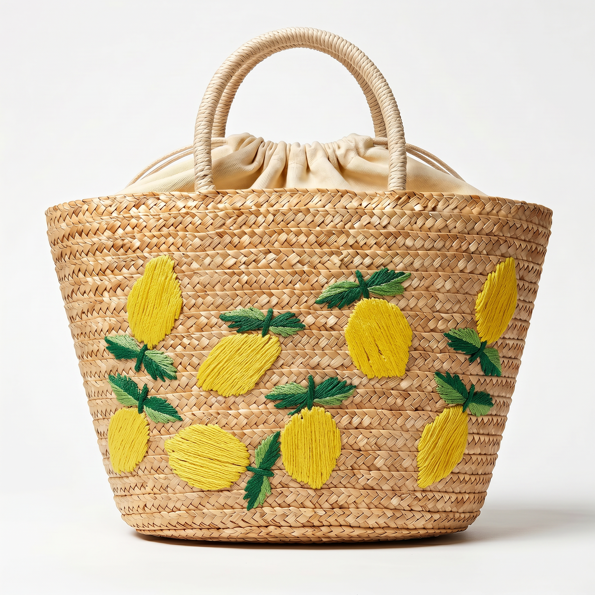Fruitful Straw Tote Bag
