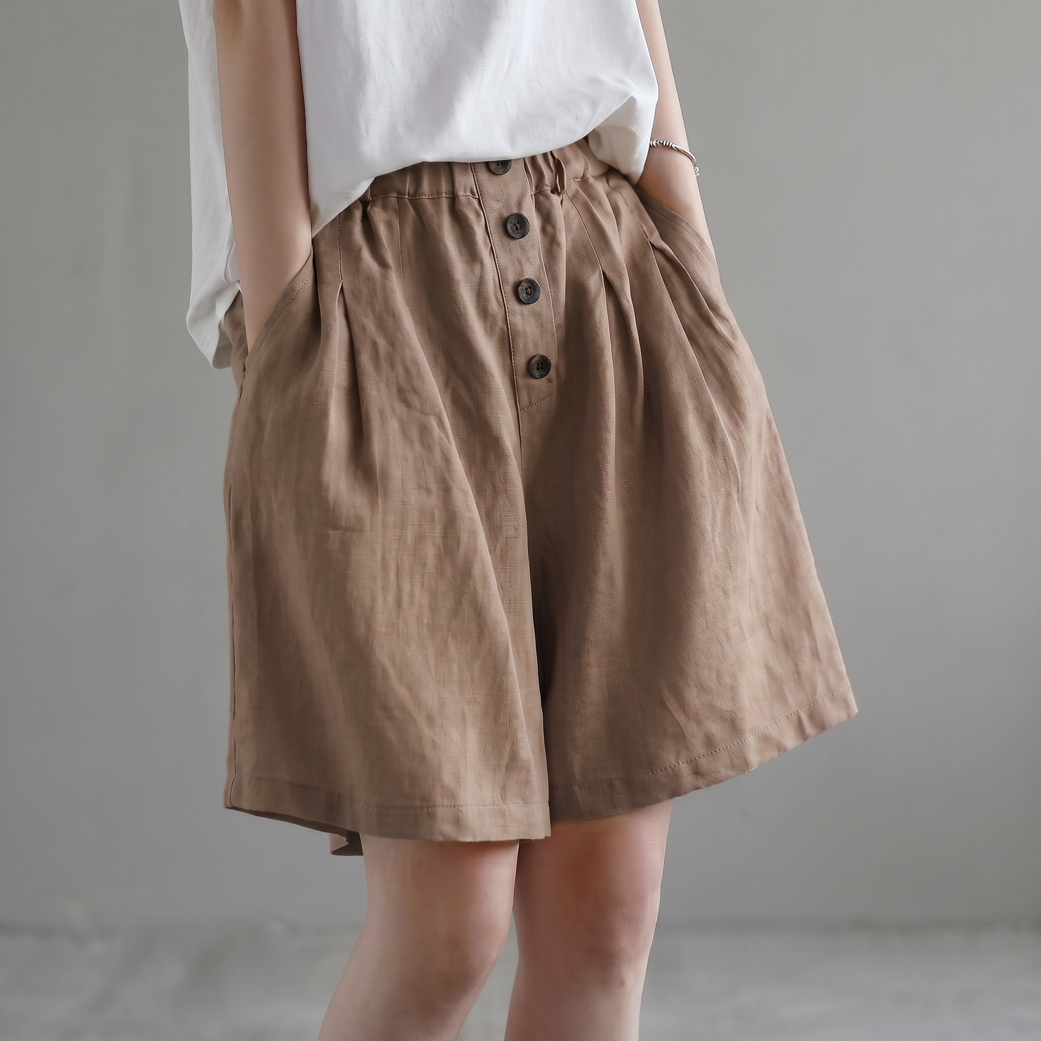 Kalani Cotton-Linen Shorts
