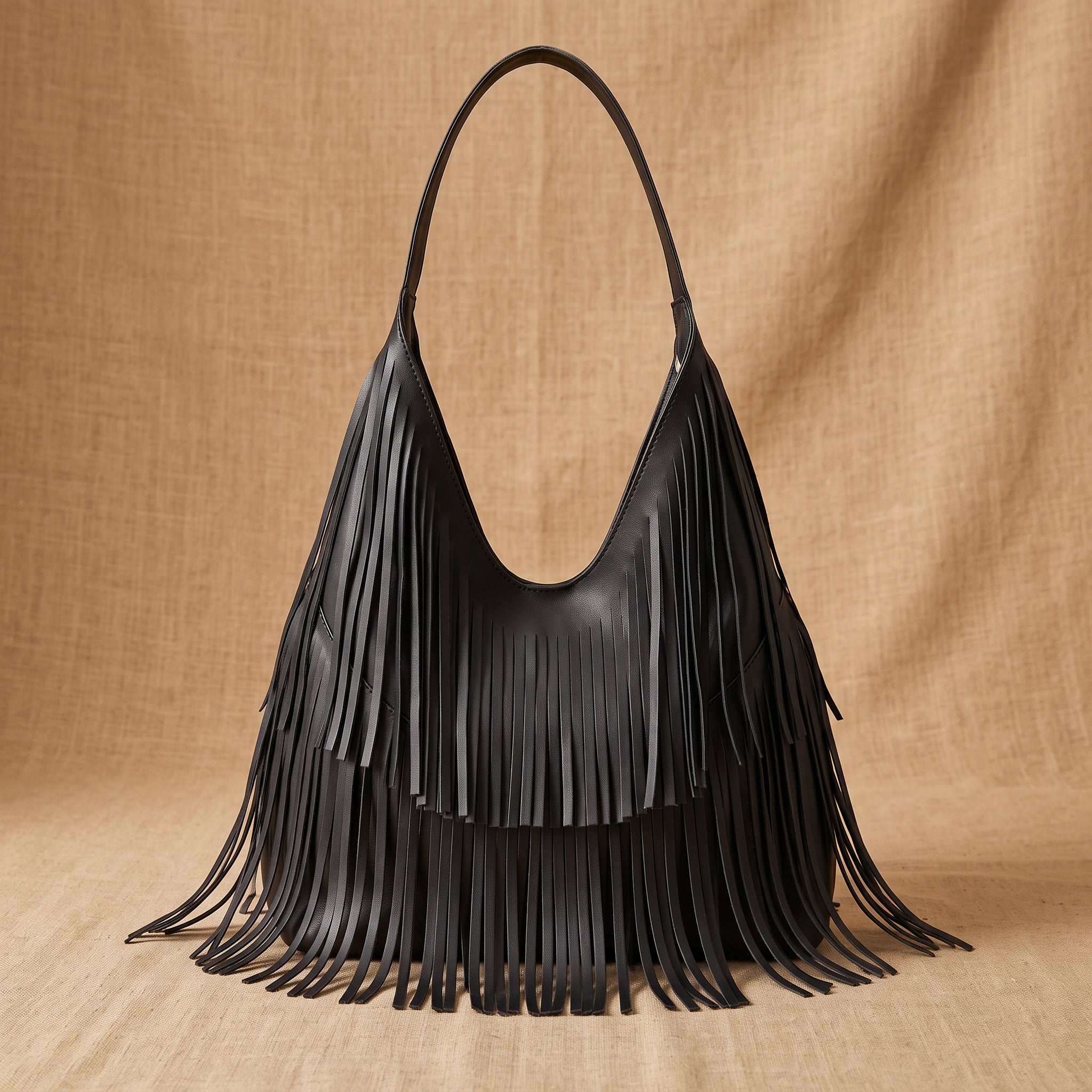 Jezebel Leather Fringe Bag