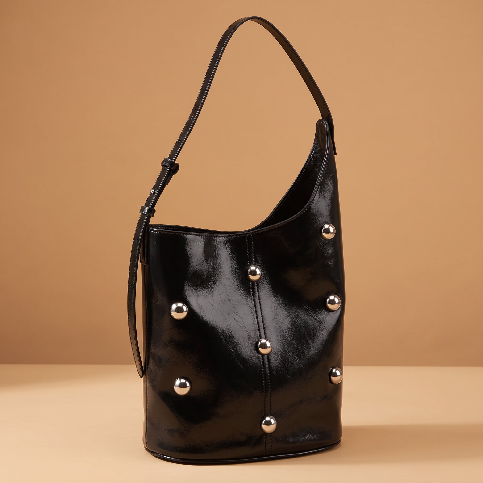 Angela Leather Rivet Bag
