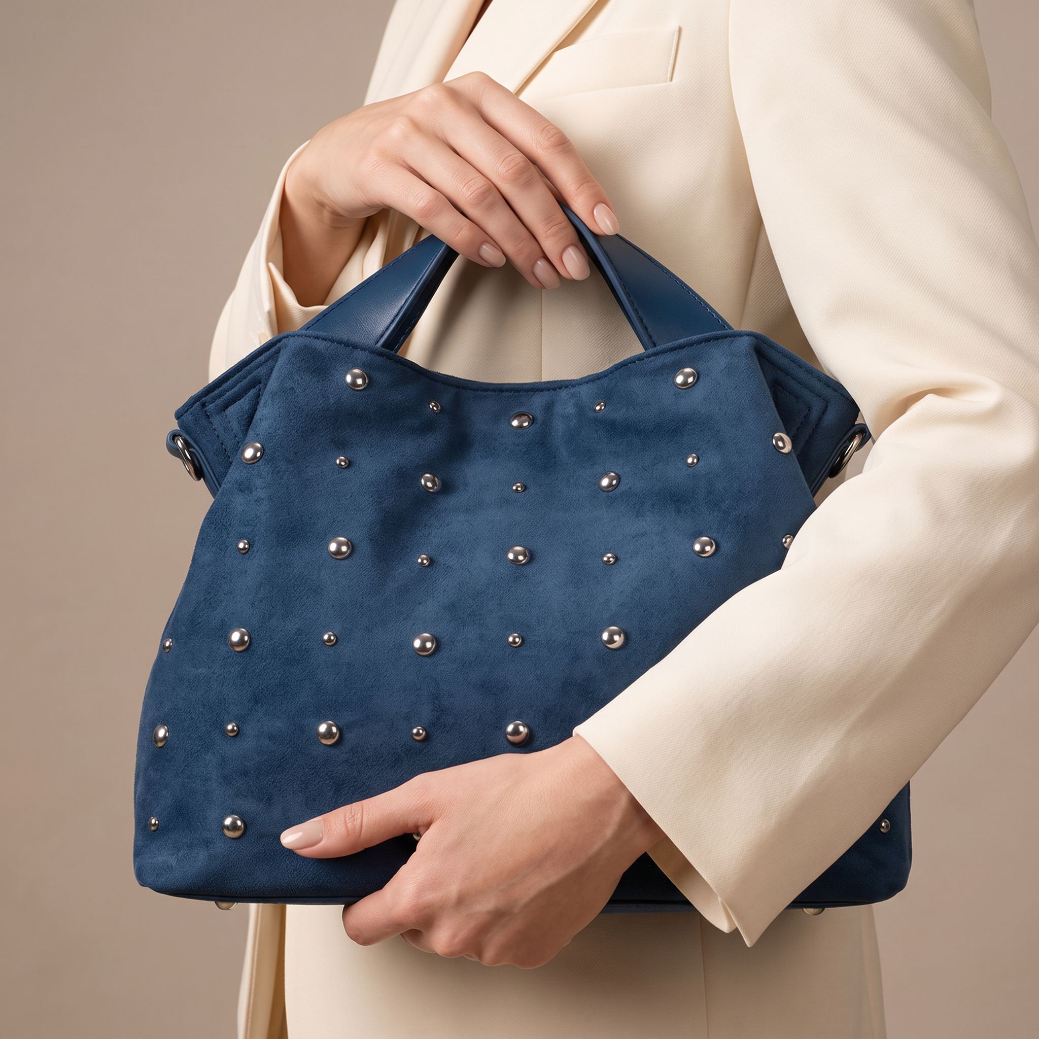 Corrine Suede Rivet Bag