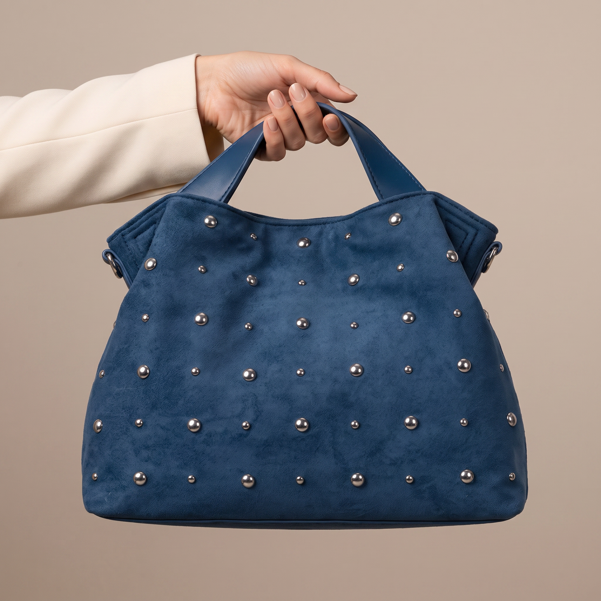 Corrine Suede Rivet Bag