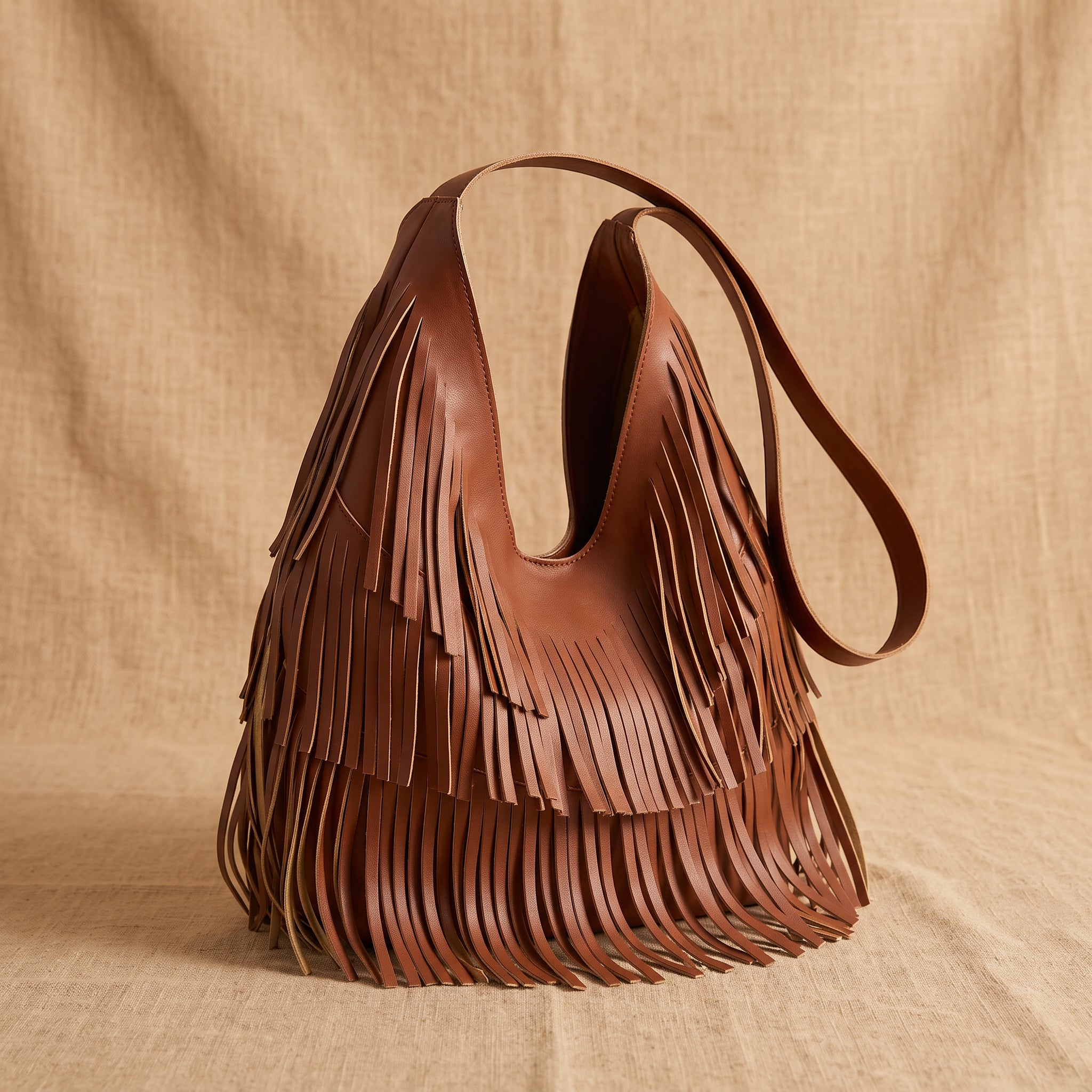 Jezebel Leather Fringe Bag