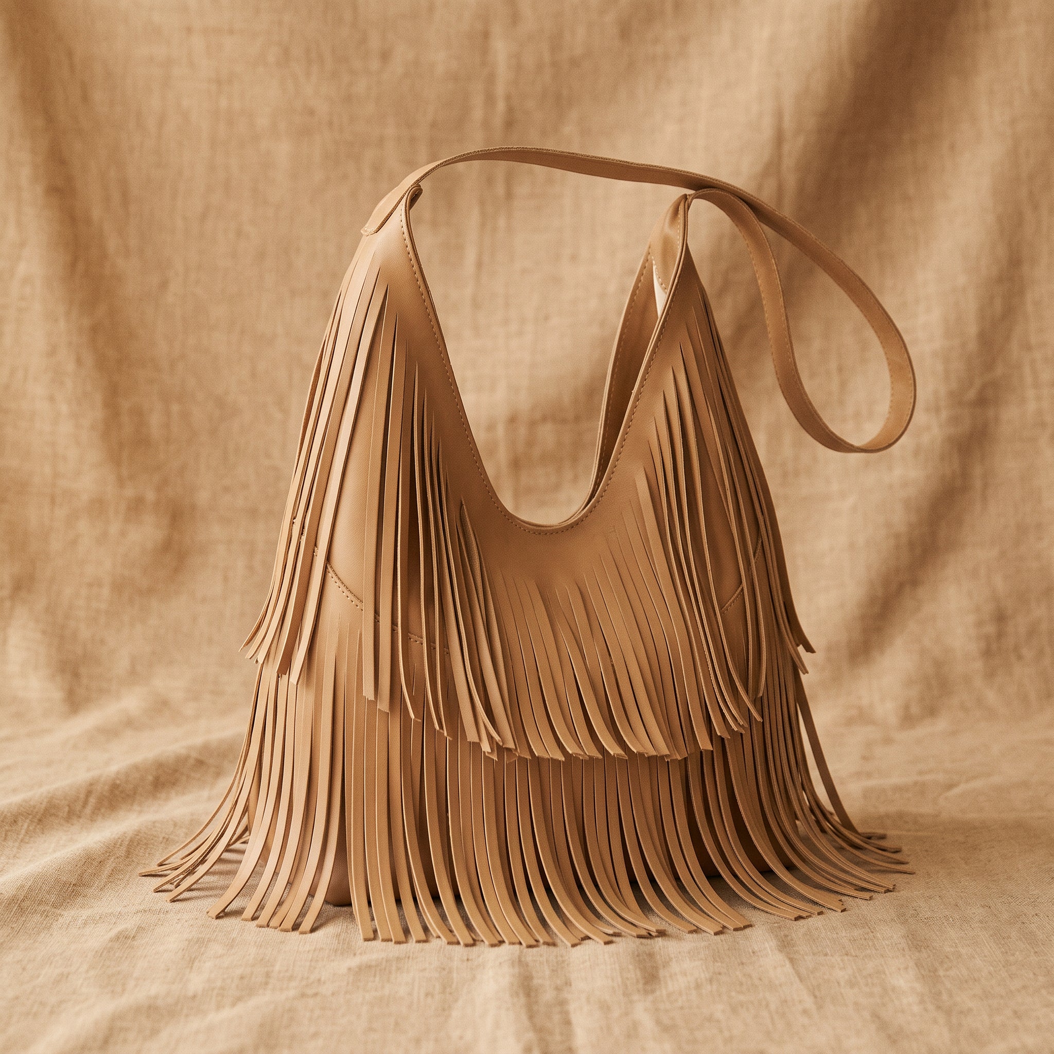 Jezebel Leather Fringe Bag