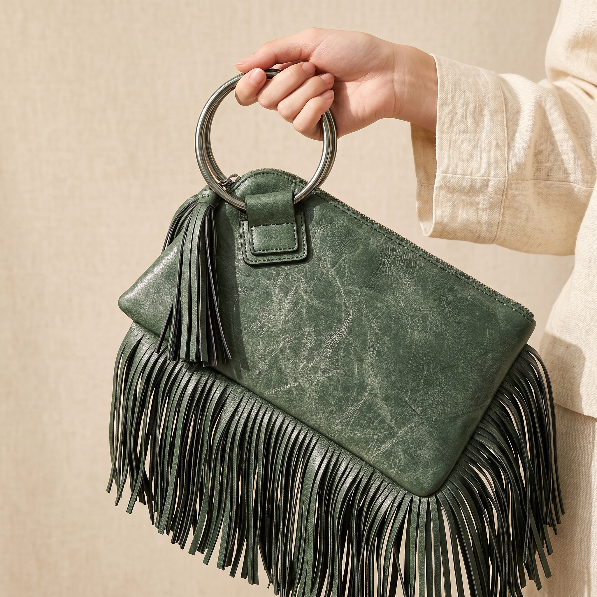 Aster Fringe Clutch Bag